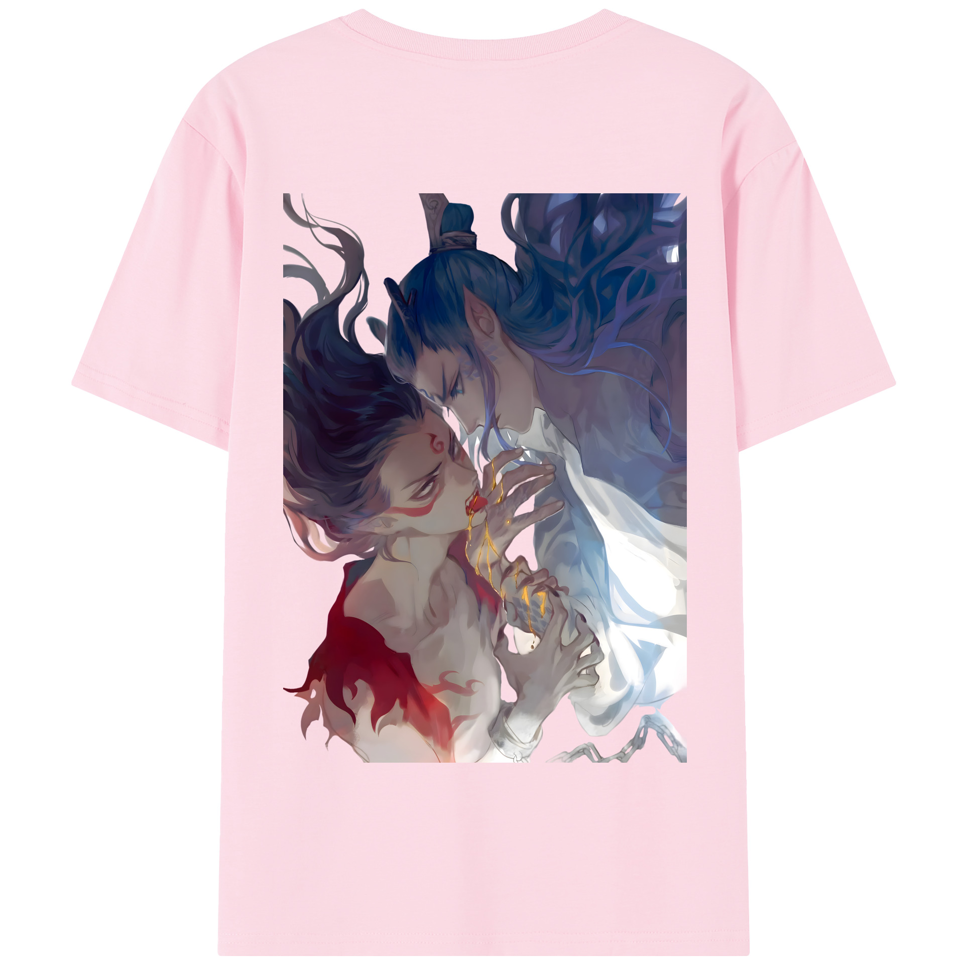 （画像用） Ne Zha 2 ナタ 魔童の大暴れ 綿100％半袖Tシャツ（背面プリント）