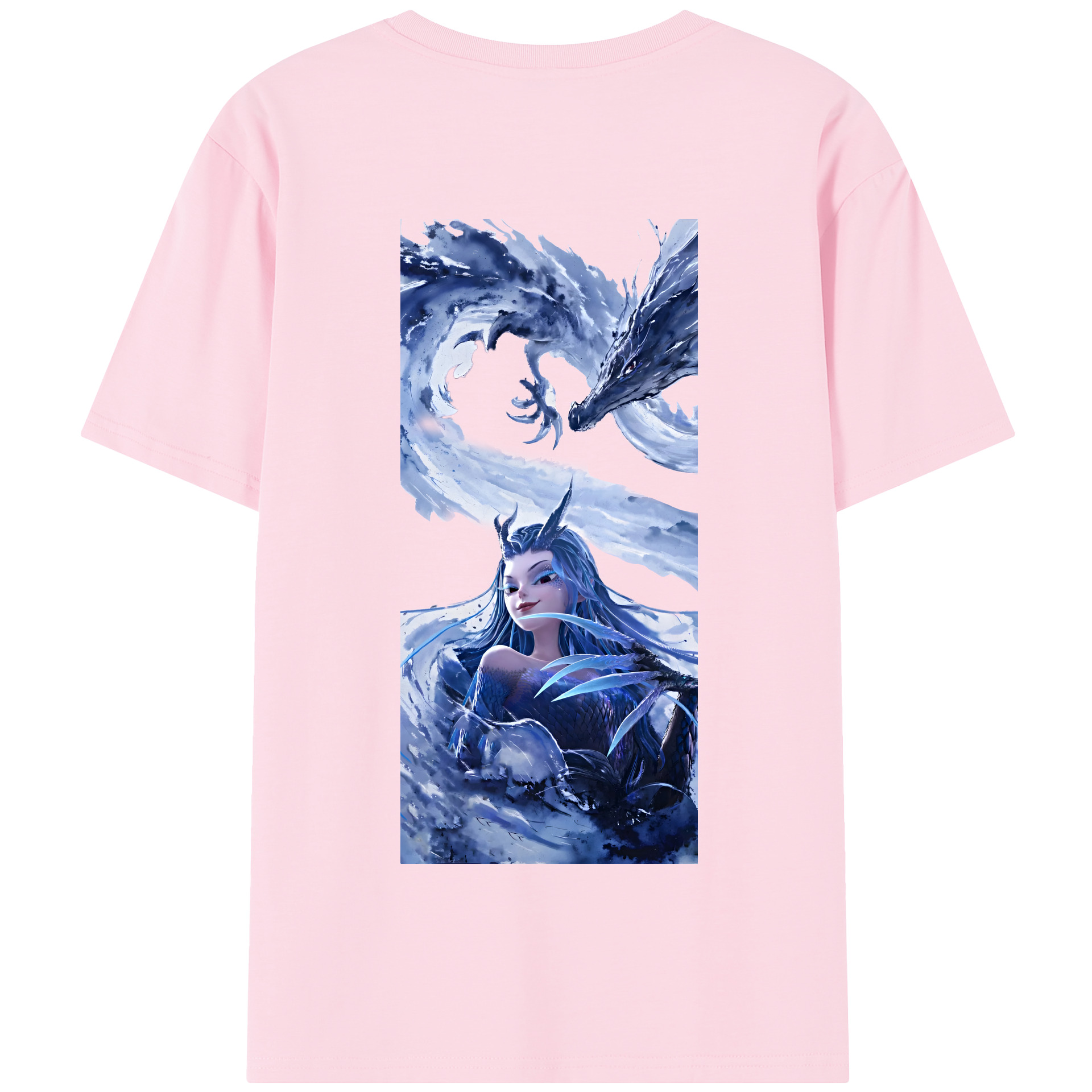 （画像用） Ne Zha 2 ナタ 魔童の大暴れ 綿100％半袖Tシャツ（背面プリント）