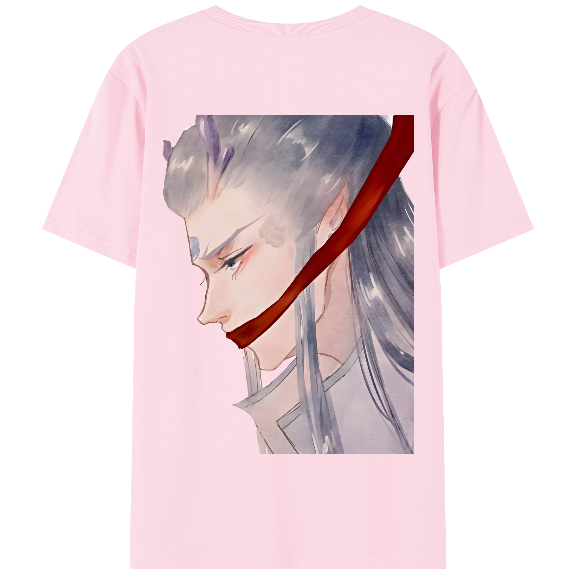 （画像用） Ne Zha 2 ナタ 魔童の大暴れ 綿100％半袖Tシャツ（背面プリント）