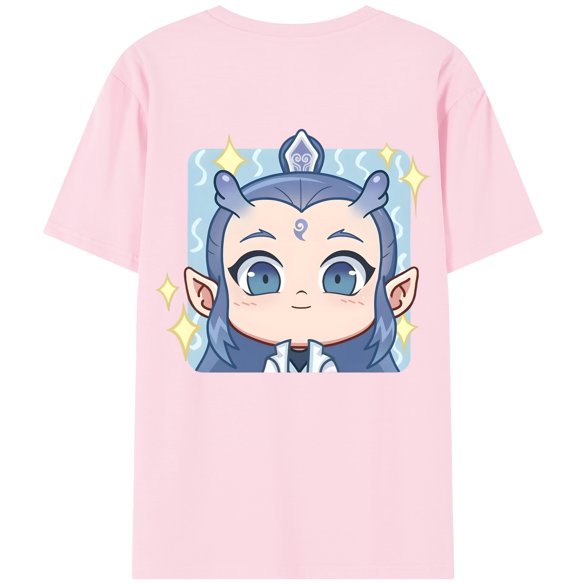 （画像用） Ne Zha 2 ナタ 魔童の大暴れ 綿100％半袖Tシャツ（背面プリント）