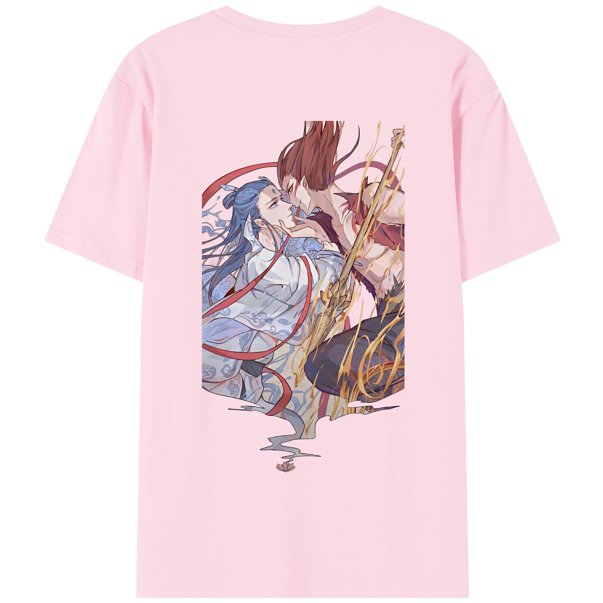 （画像用） Ne Zha 2 ナタ 魔童の大暴れ 綿100％半袖Tシャツ（背面プリント）