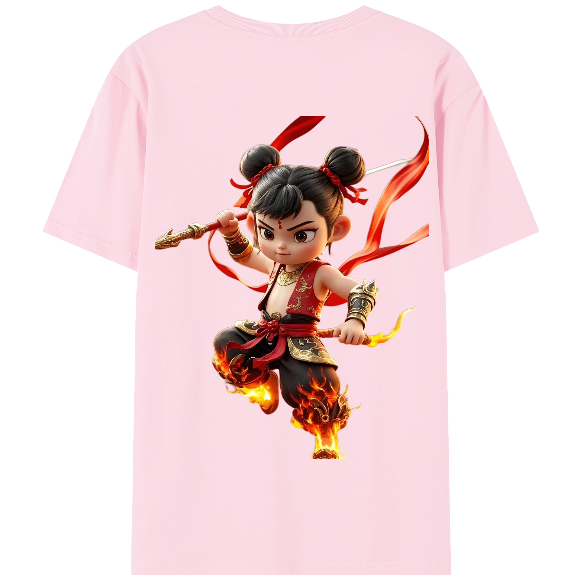 Ne Zha 2 ナタ 魔童の大暴れ 綿100％半袖Tシャツ（背面プリント）