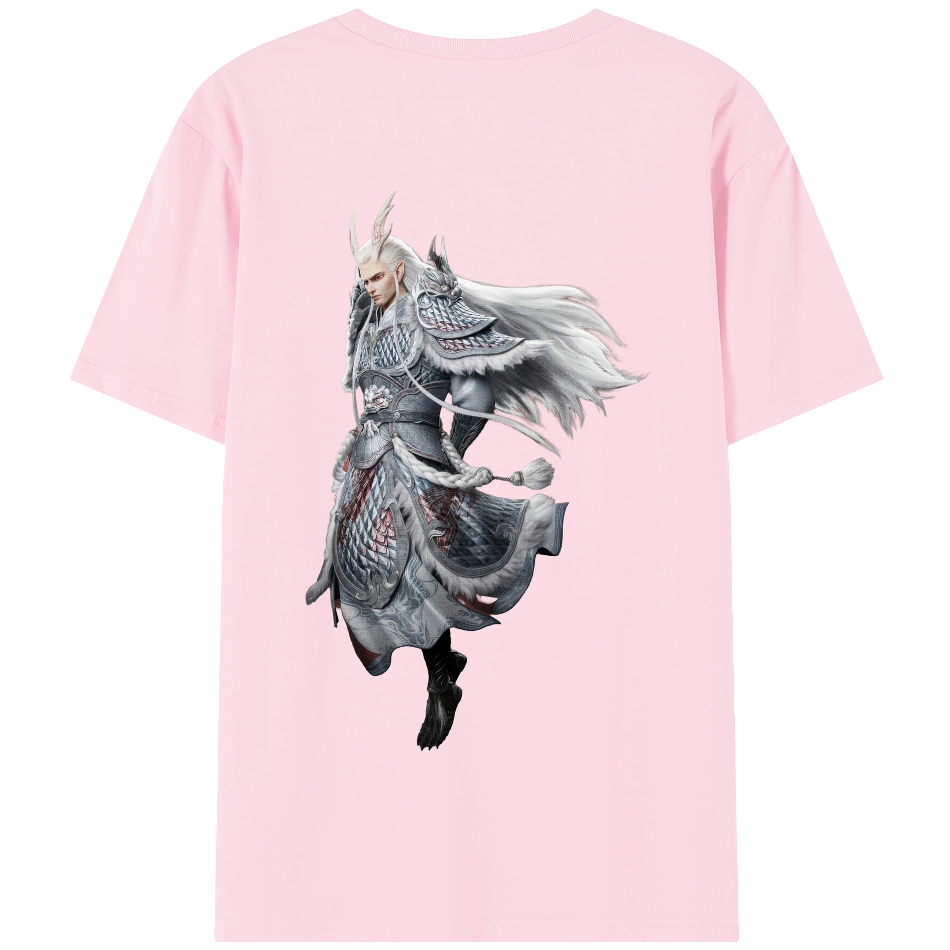 （画像用） Ne Zha 2 ナタ 魔童の大暴れ 綿100％半袖Tシャツ（背面プリント）