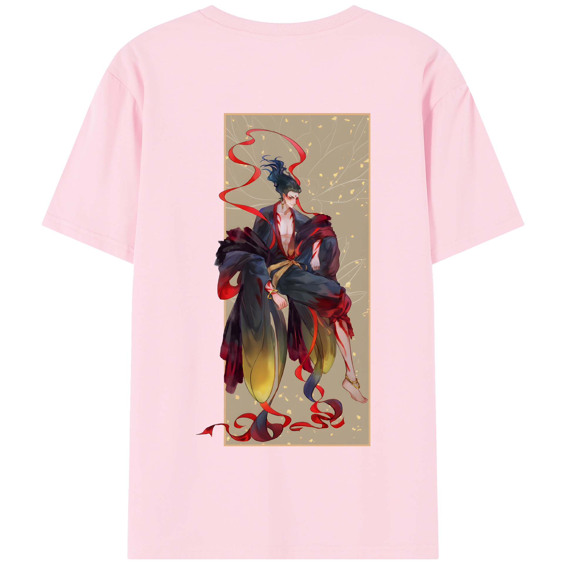 （画像用） Ne Zha 2 ナタ 魔童の大暴れ 綿100％半袖Tシャツ（背面プリント）