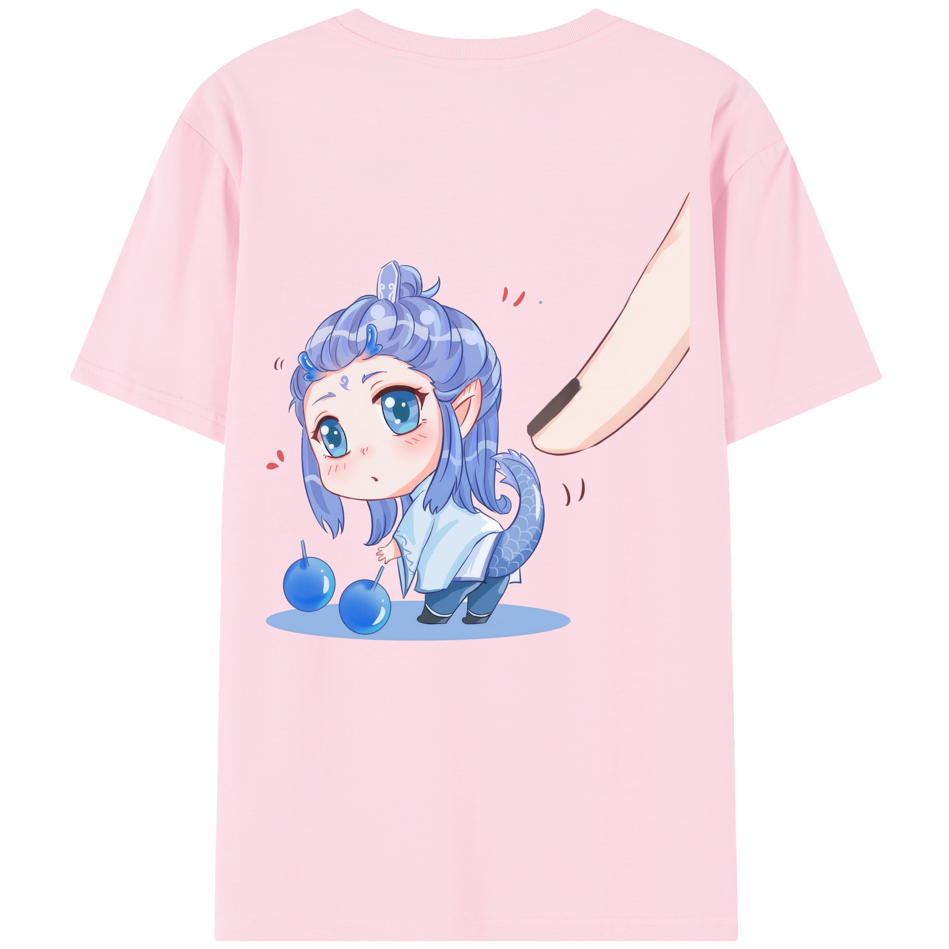 （画像用） Ne Zha 2 ナタ 魔童の大暴れ 綿100％半袖Tシャツ（背面プリント）