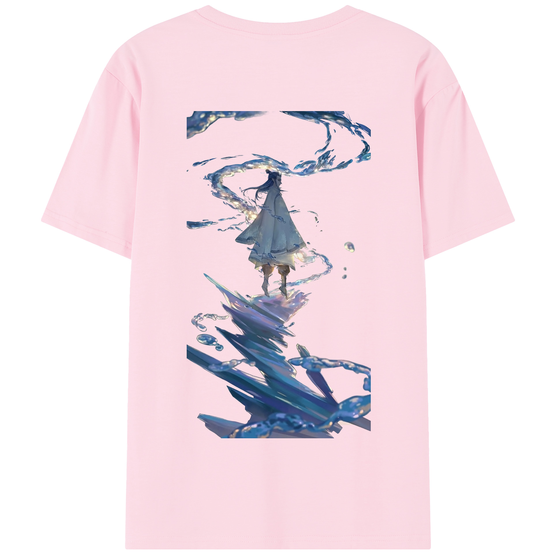 （画像用） Ne Zha 2 ナタ 魔童の大暴れ 綿100％半袖Tシャツ（背面プリント）