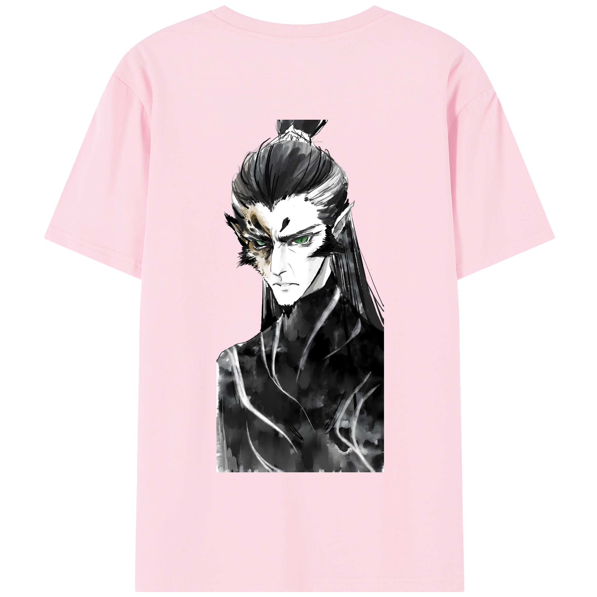（画像用） Ne Zha 2 ナタ 魔童の大暴れ 綿100％半袖Tシャツ（背面プリント）