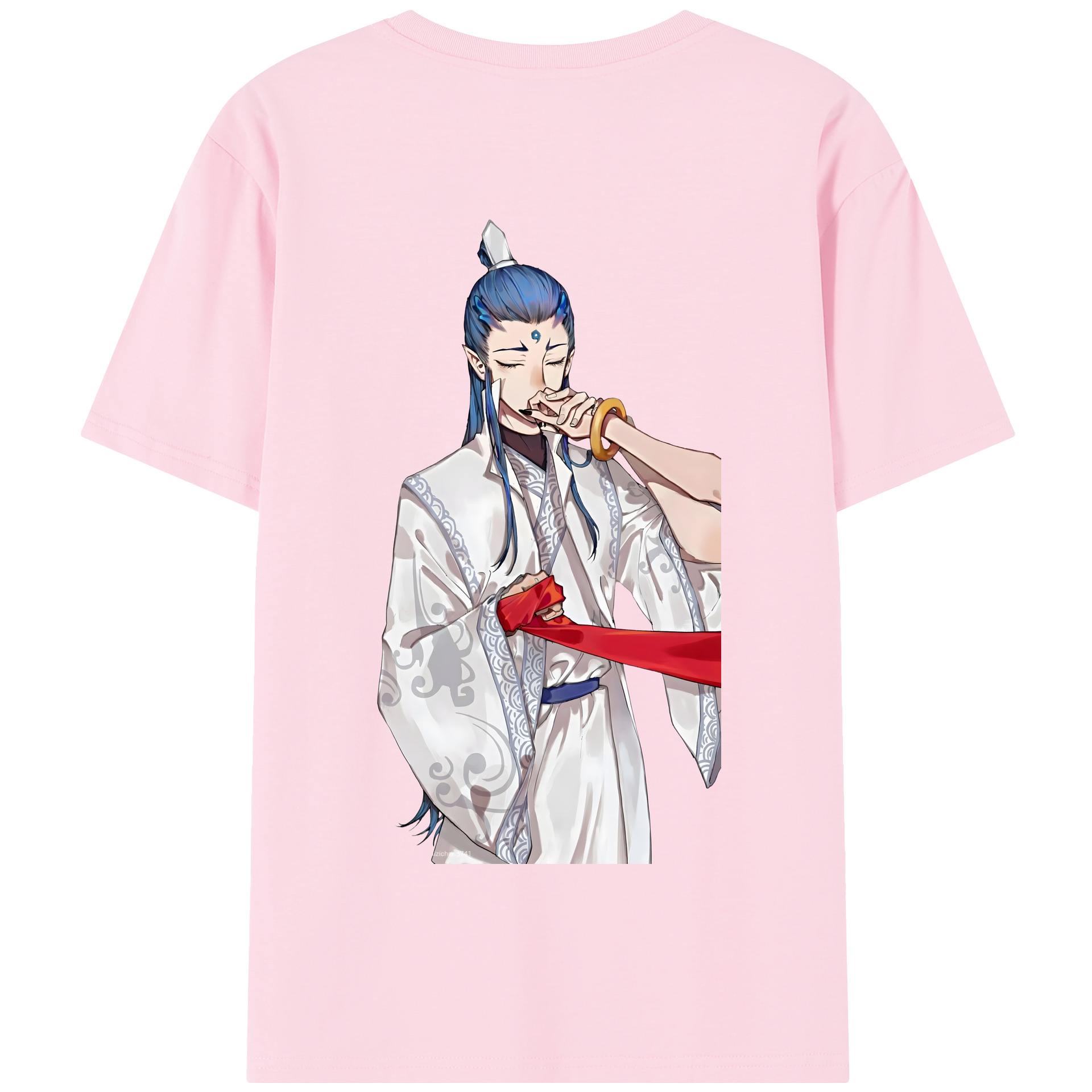（画像用） Ne Zha 2 ナタ 魔童の大暴れ 綿100％半袖Tシャツ（背面プリント）