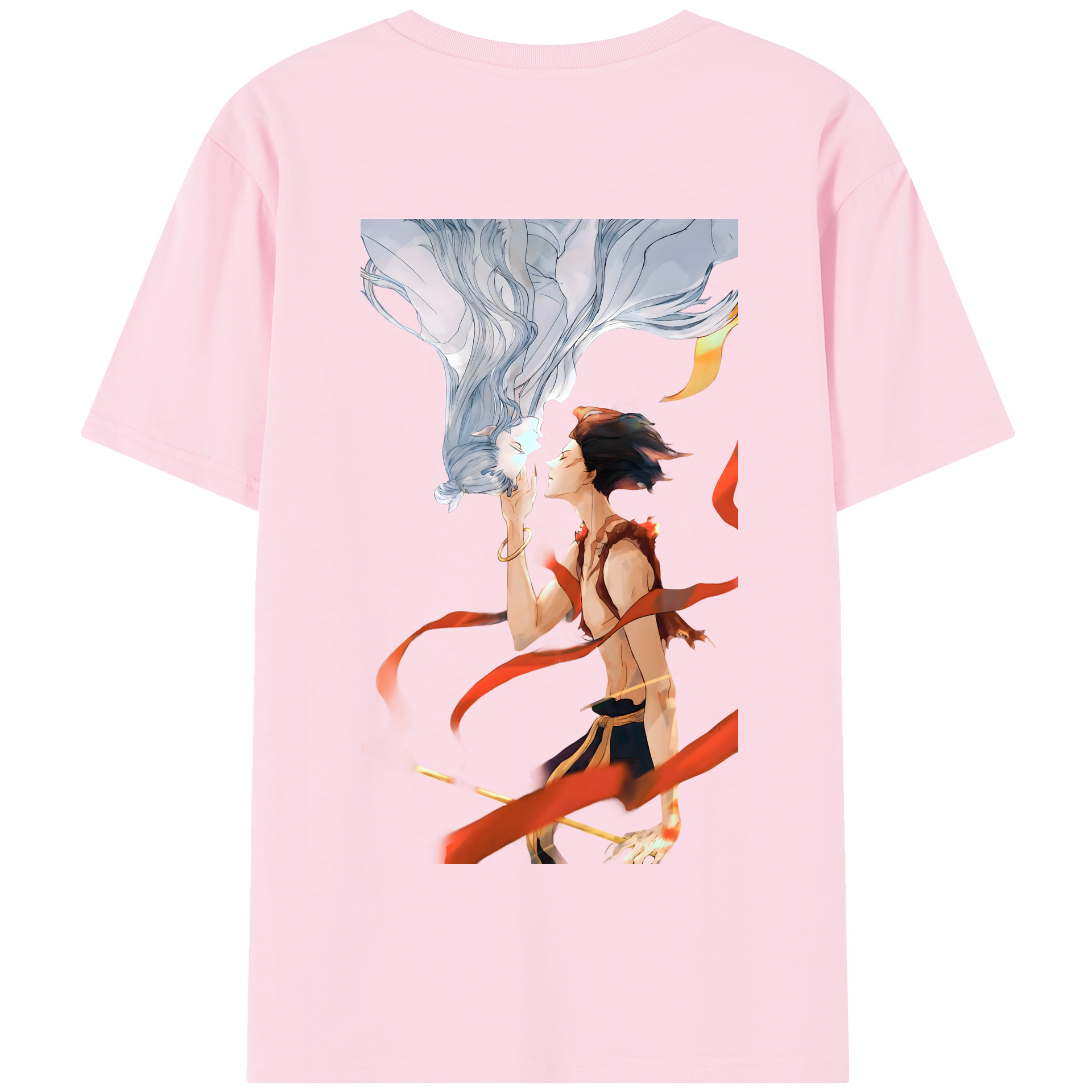 （画像用） Ne Zha 2 ナタ 魔童の大暴れ 綿100％半袖Tシャツ（背面プリント）