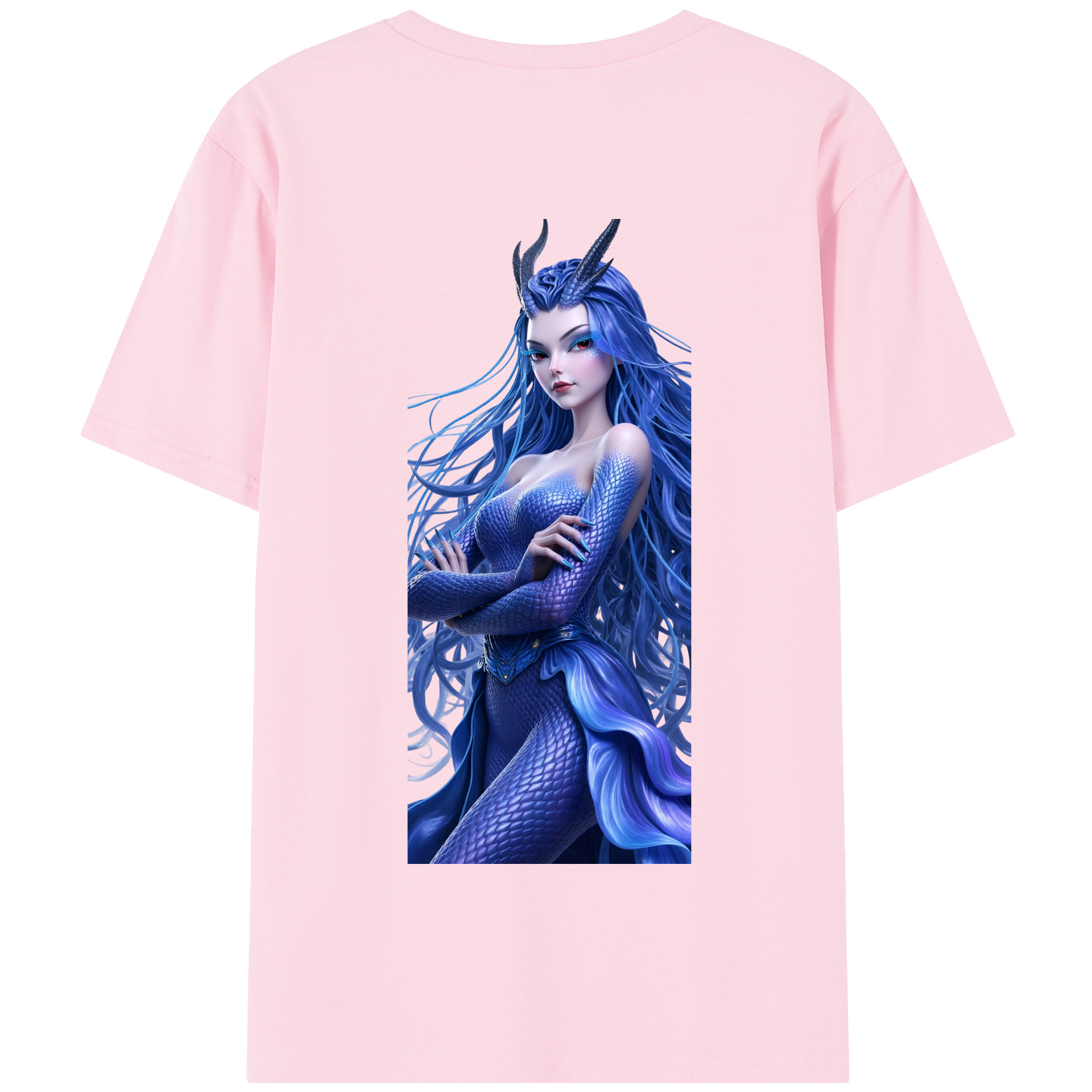 （画像用） Ne Zha 2 ナタ 魔童の大暴れ 綿100％半袖Tシャツ（背面プリント）