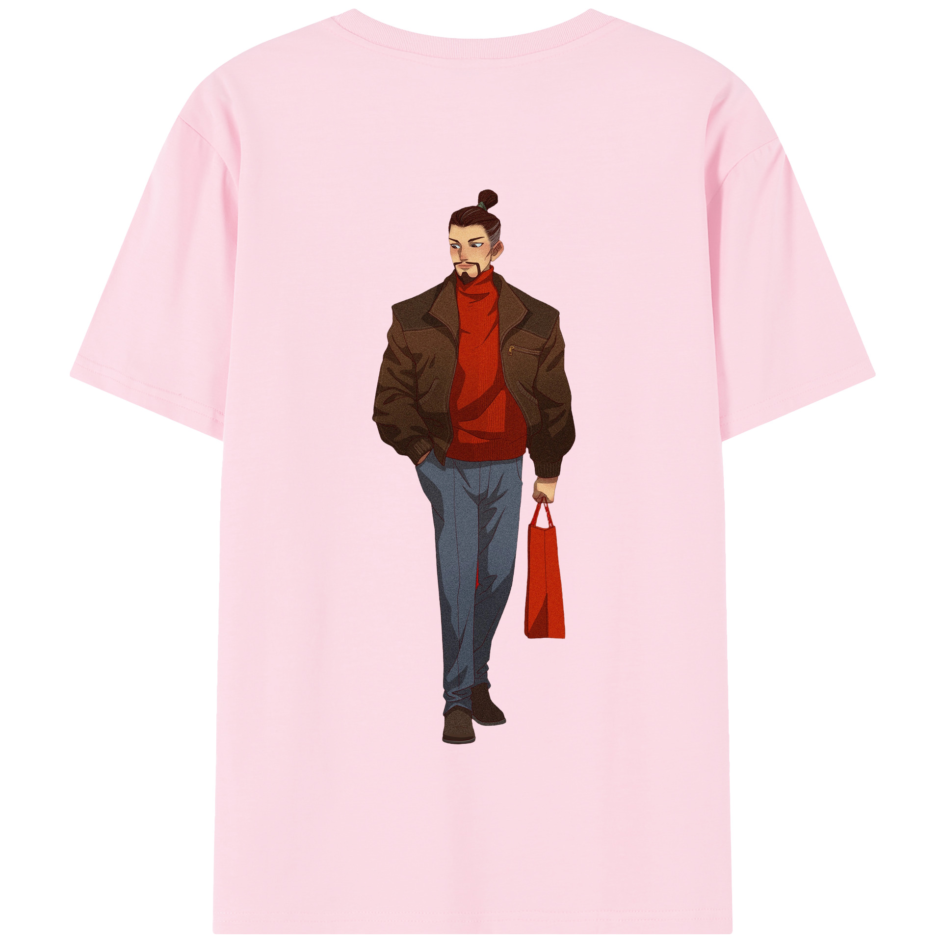 （画像用） Ne Zha 2 ナタ 魔童の大暴れ 綿100％半袖Tシャツ（背面プリント）
