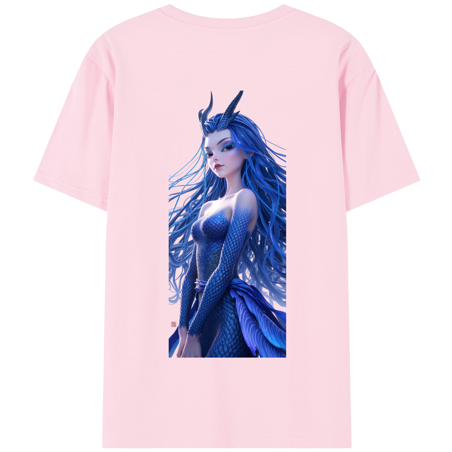 （画像用） Ne Zha 2 ナタ 魔童の大暴れ 綿100％半袖Tシャツ（背面プリント）