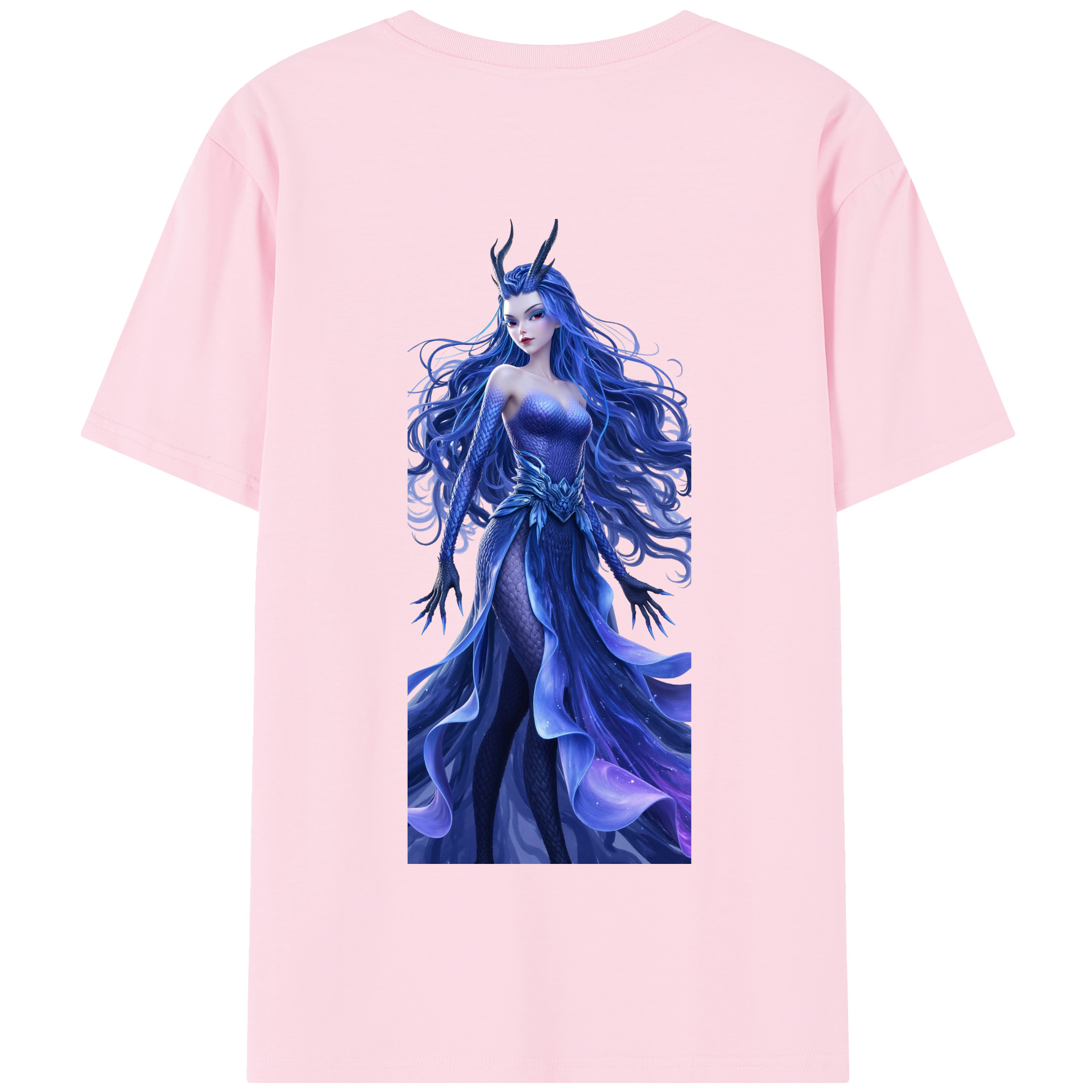 （画像用） Ne Zha 2 ナタ 魔童の大暴れ 綿100％半袖Tシャツ（背面プリント）