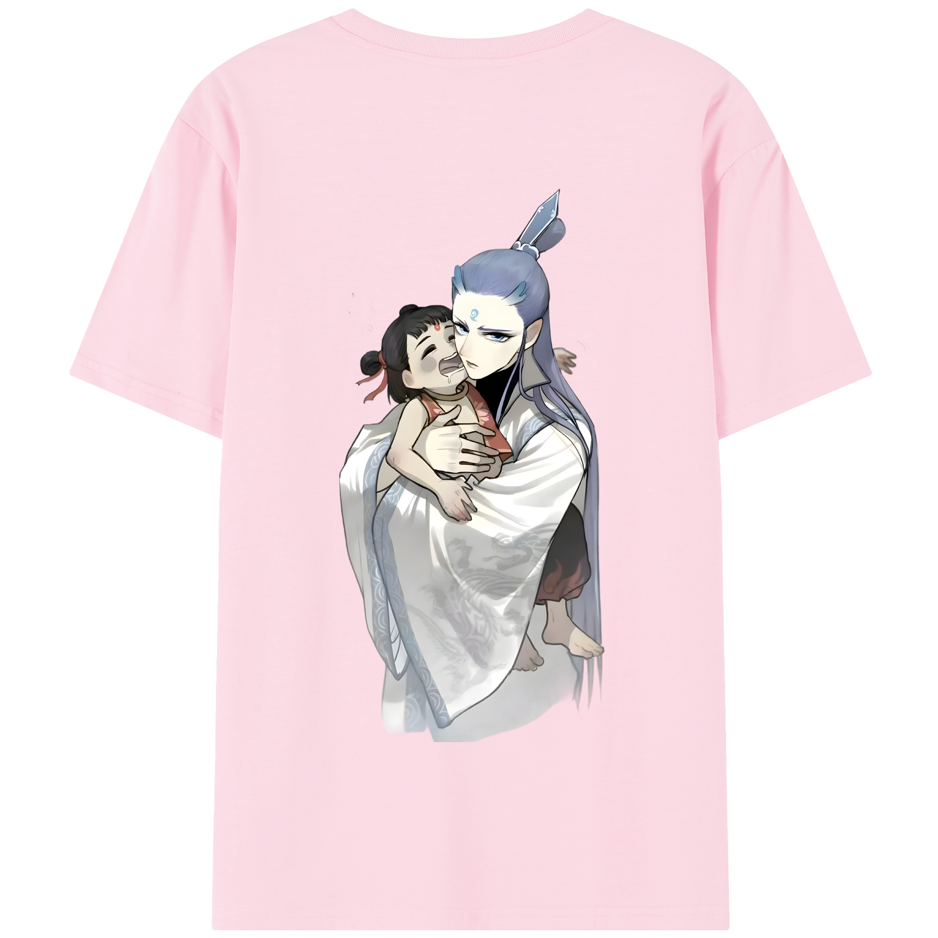 （画像用） Ne Zha 2 ナタ 魔童の大暴れ 綿100％半袖Tシャツ（背面プリント）