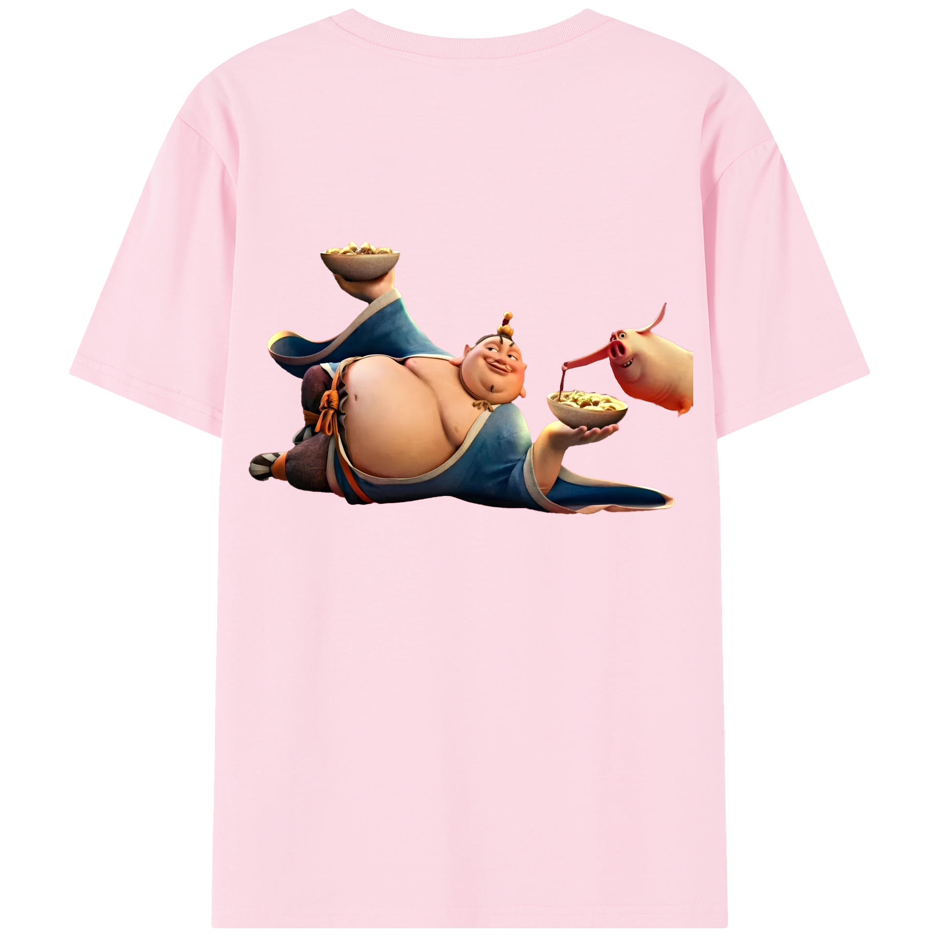 （画像用） Ne Zha 2 ナタ 魔童の大暴れ 綿100％半袖Tシャツ（背面プリント）