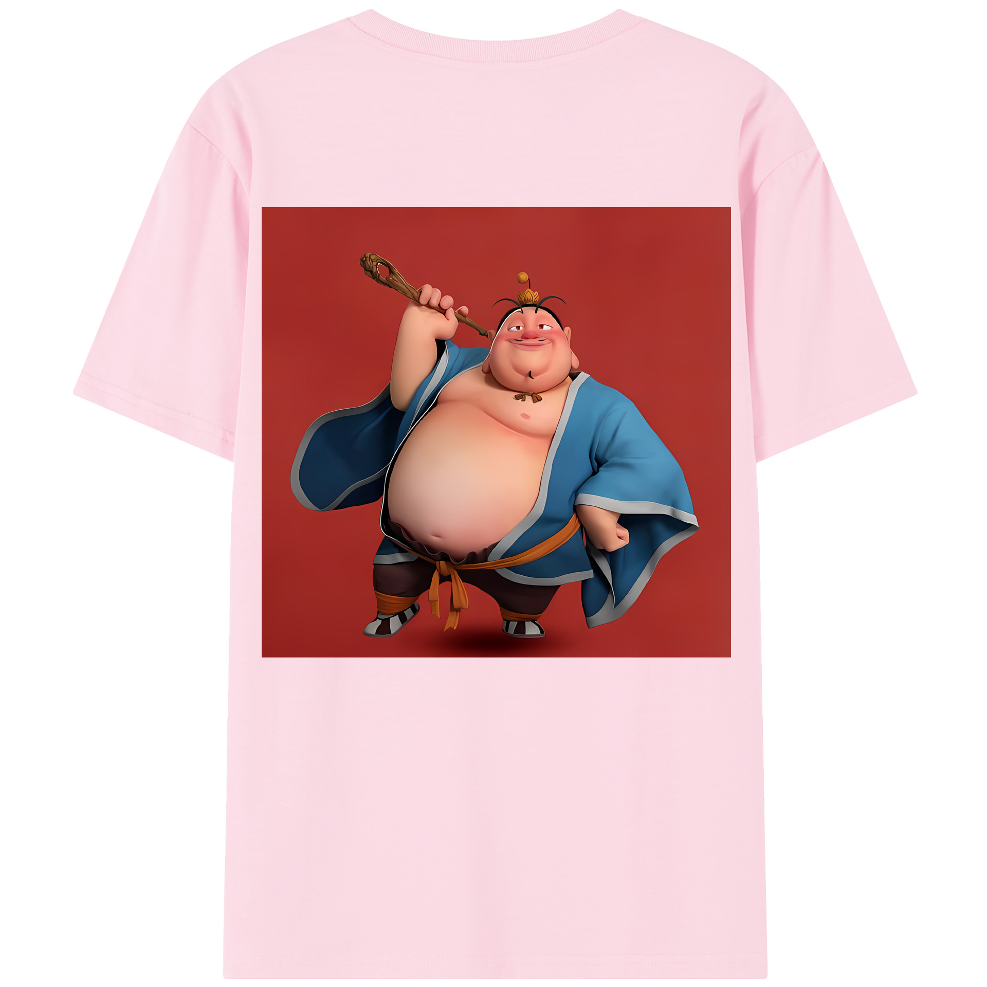 （画像用） Ne Zha 2 ナタ 魔童の大暴れ 綿100％半袖Tシャツ（背面プリント）