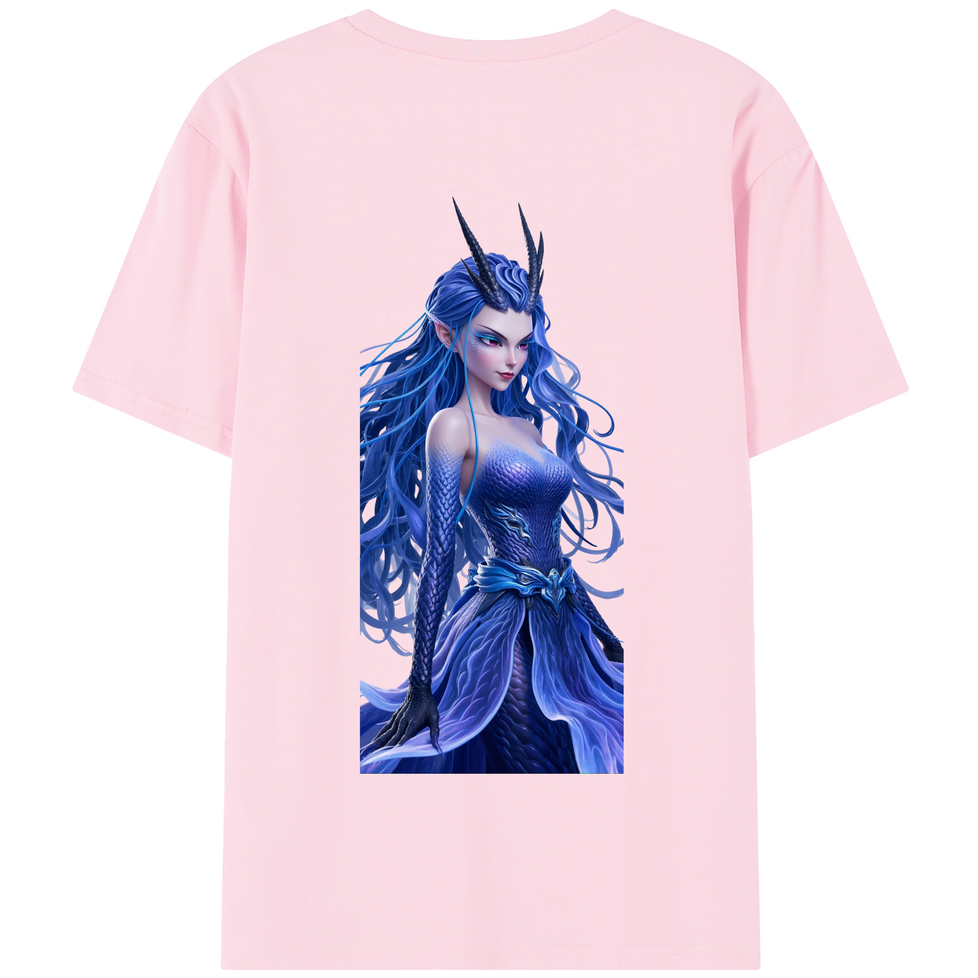 （画像用） Ne Zha 2 ナタ 魔童の大暴れ 綿100％半袖Tシャツ（背面プリント）