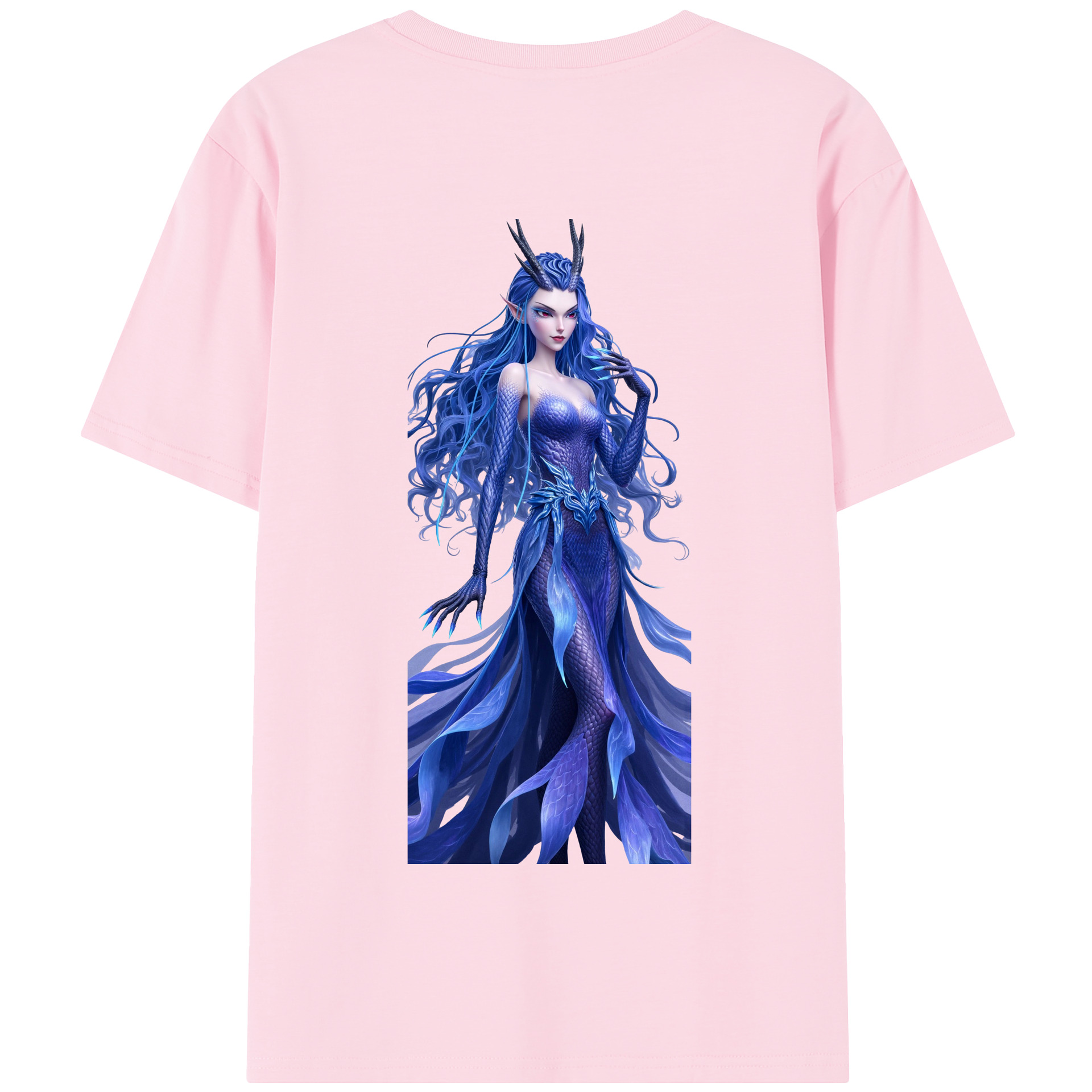 （画像用） Ne Zha 2 ナタ 魔童の大暴れ 綿100％半袖Tシャツ（背面プリント）