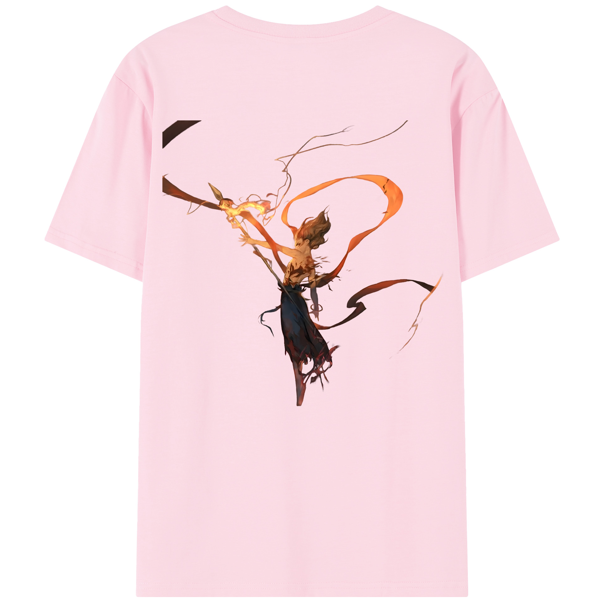 （画像用） Ne Zha 2 ナタ 魔童の大暴れ 綿100％半袖Tシャツ（背面プリント）