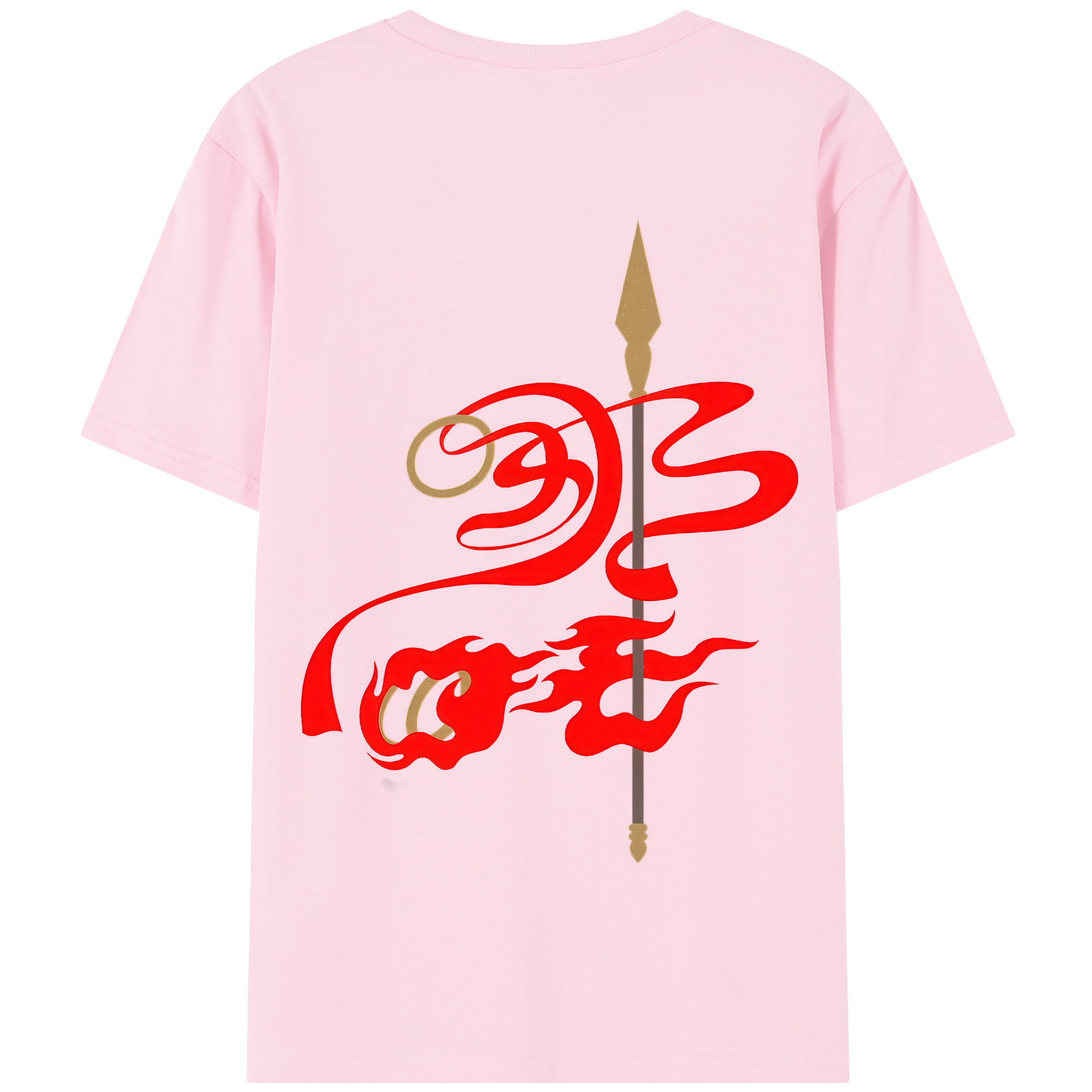 （画像用） Ne Zha 2 ナタ 魔童の大暴れ 綿100％半袖Tシャツ（背面プリント）