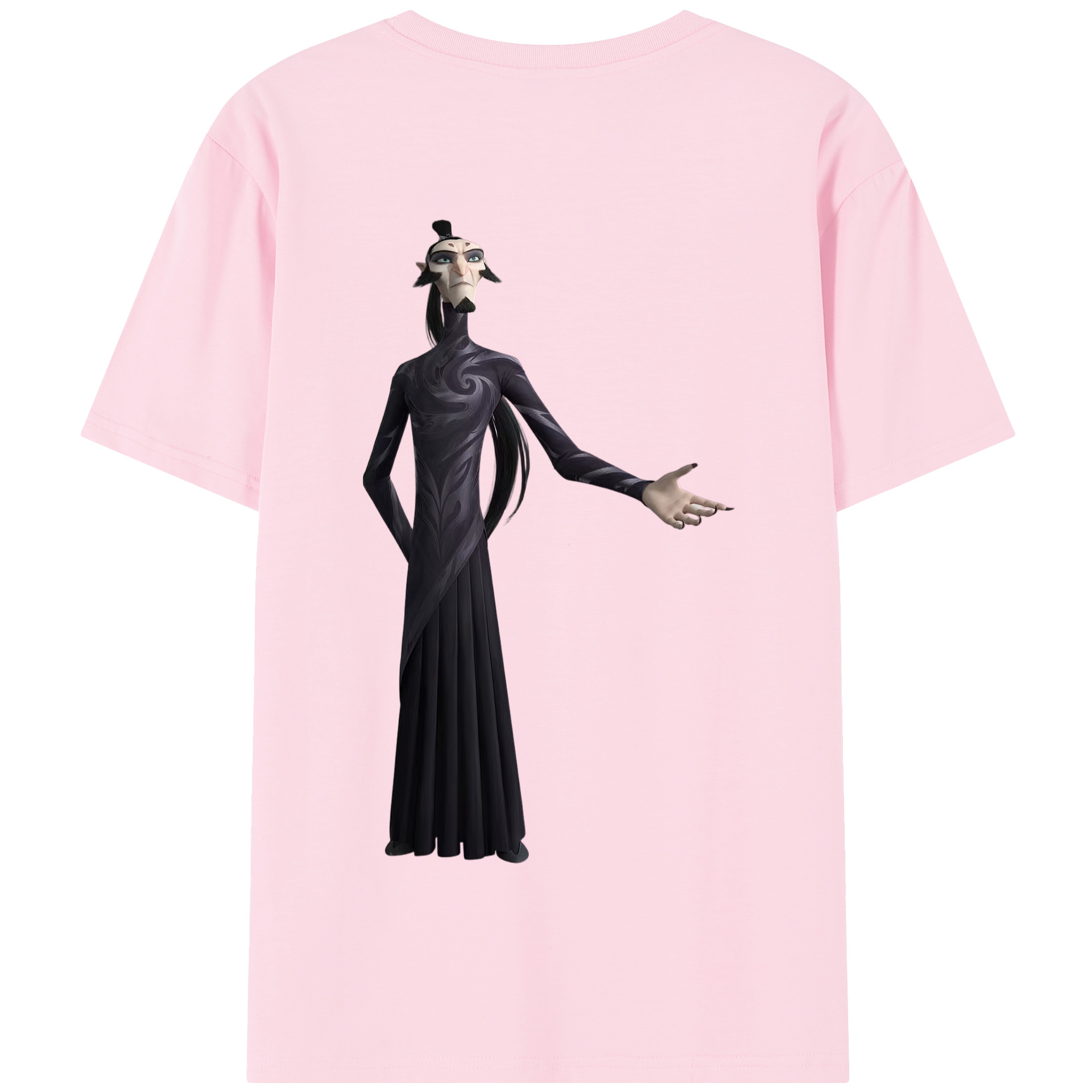 （画像用） Ne Zha 2 ナタ 魔童の大暴れ 綿100％半袖Tシャツ（背面プリント）
