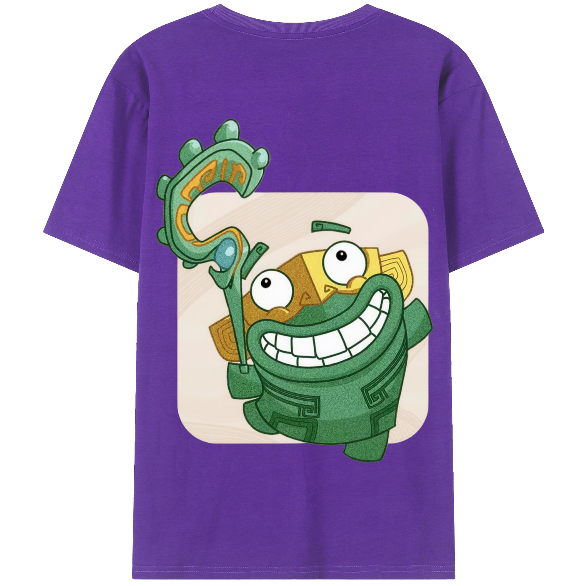 （画像用） Ne Zha 2 ナタ 魔童の大暴れ 綿100％半袖Tシャツ（背面プリント）