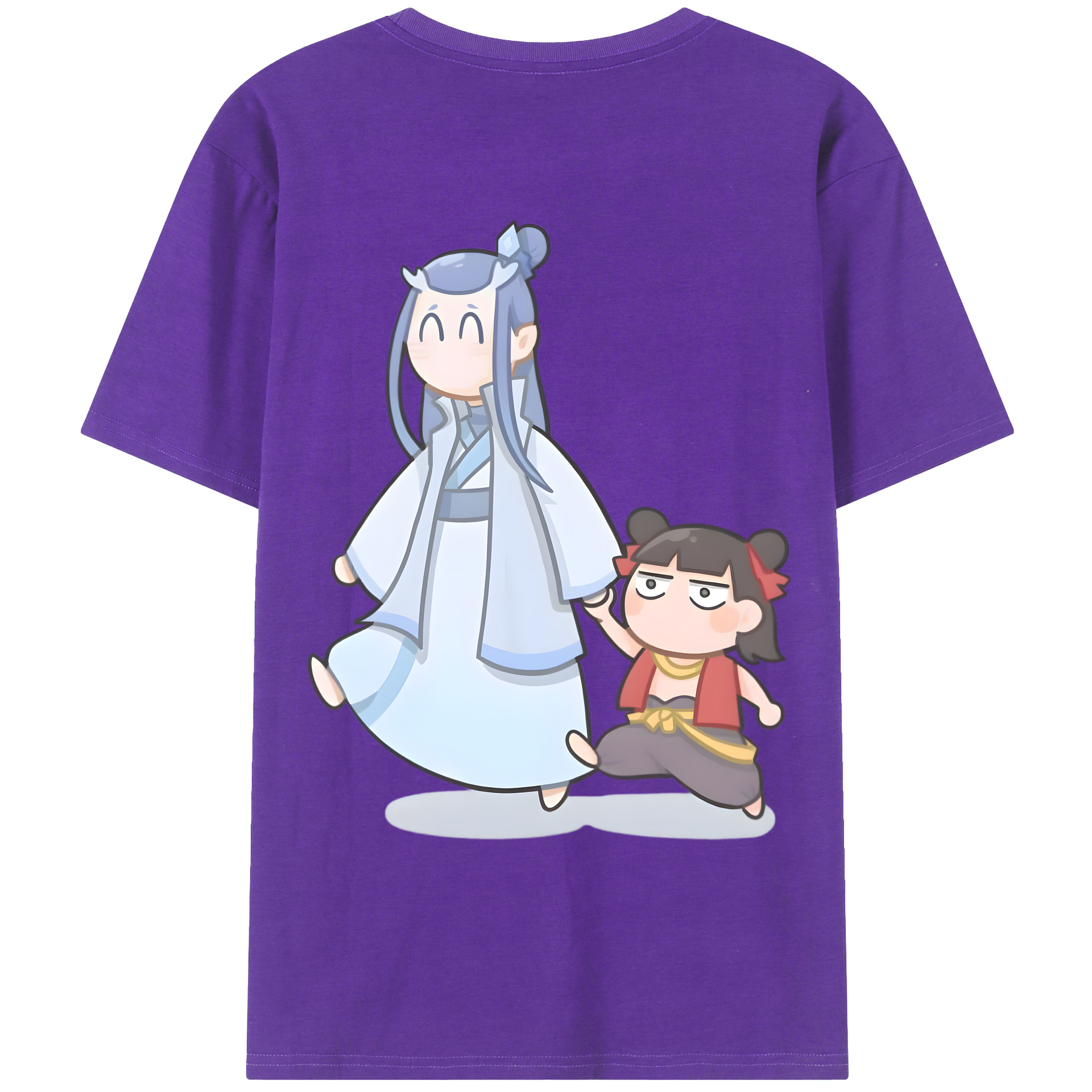 （画像用） Ne Zha 2 ナタ 魔童の大暴れ 綿100％半袖Tシャツ（背面プリント）