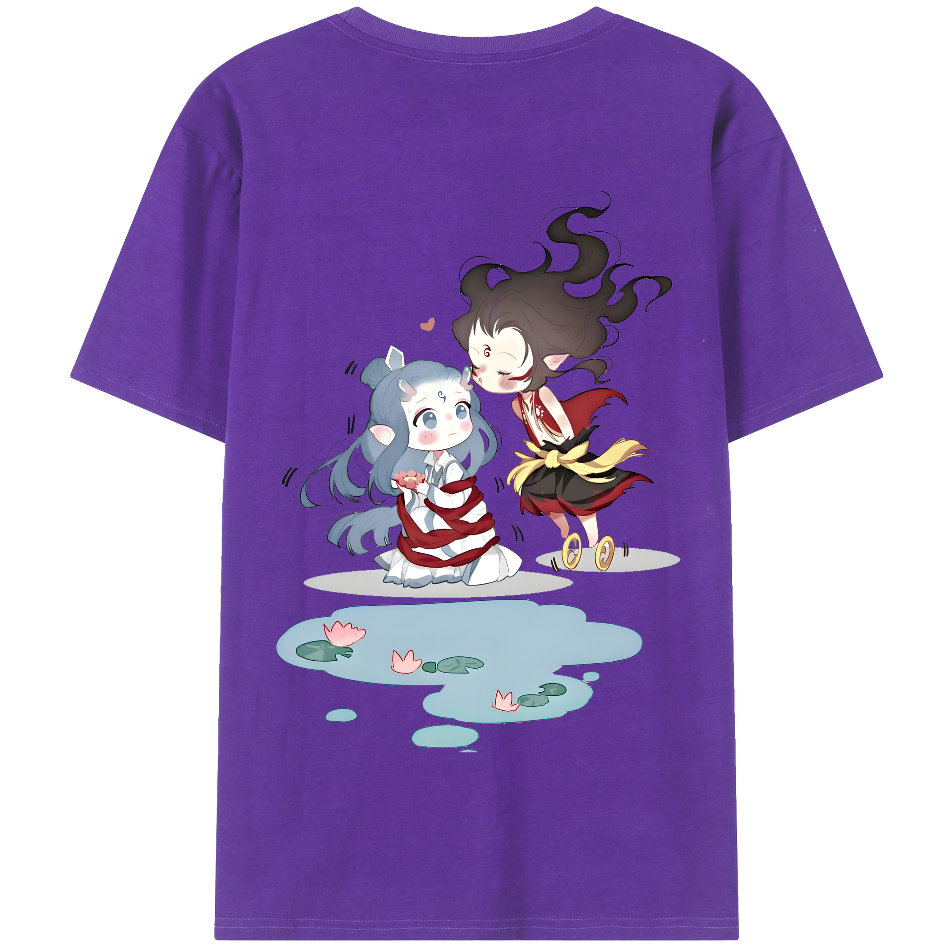 （画像用） Ne Zha 2 ナタ 魔童の大暴れ 綿100％半袖Tシャツ（背面プリント）