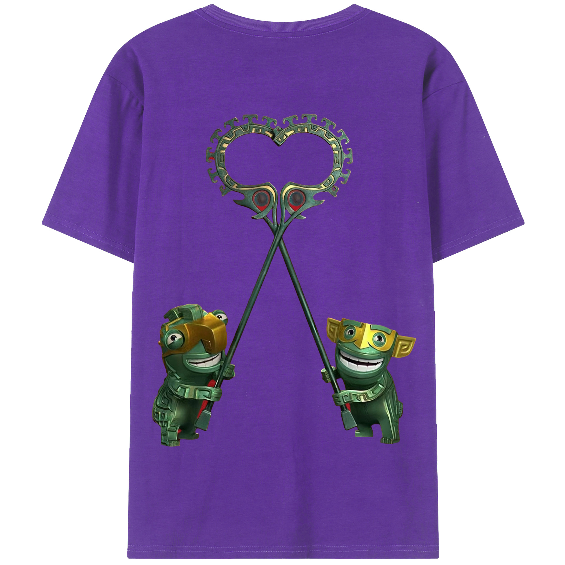 （画像用） Ne Zha 2 ナタ 魔童の大暴れ 綿100％半袖Tシャツ（背面プリント）