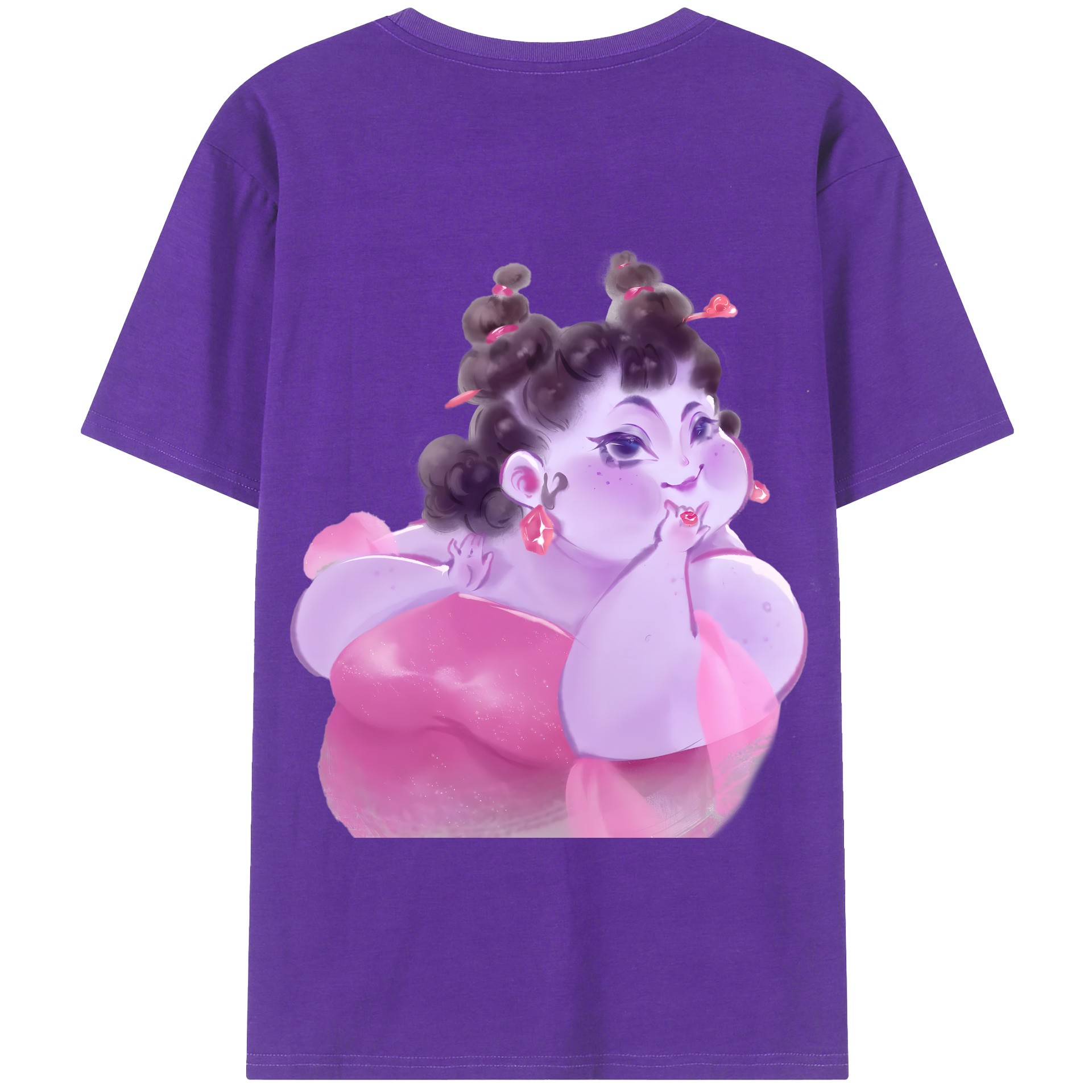 （画像用） Ne Zha 2 ナタ 魔童の大暴れ 綿100％半袖Tシャツ（背面プリント）