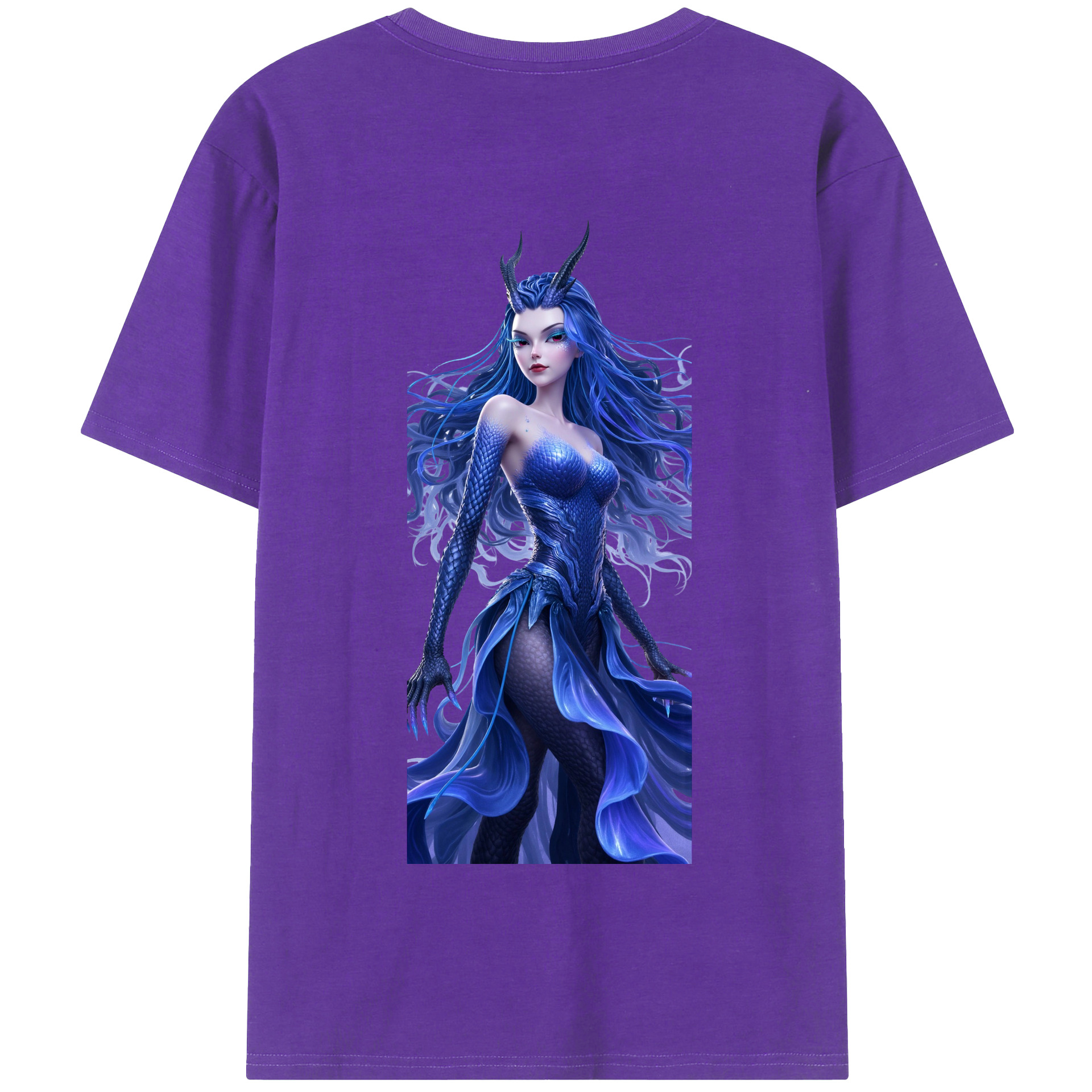 （画像用） Ne Zha 2 ナタ 魔童の大暴れ 綿100％半袖Tシャツ（背面プリント）