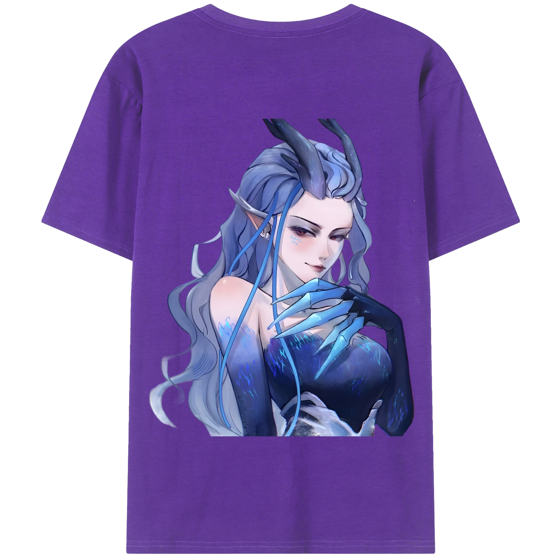 （画像用） Ne Zha 2 ナタ 魔童の大暴れ 綿100％半袖Tシャツ（背面プリント）