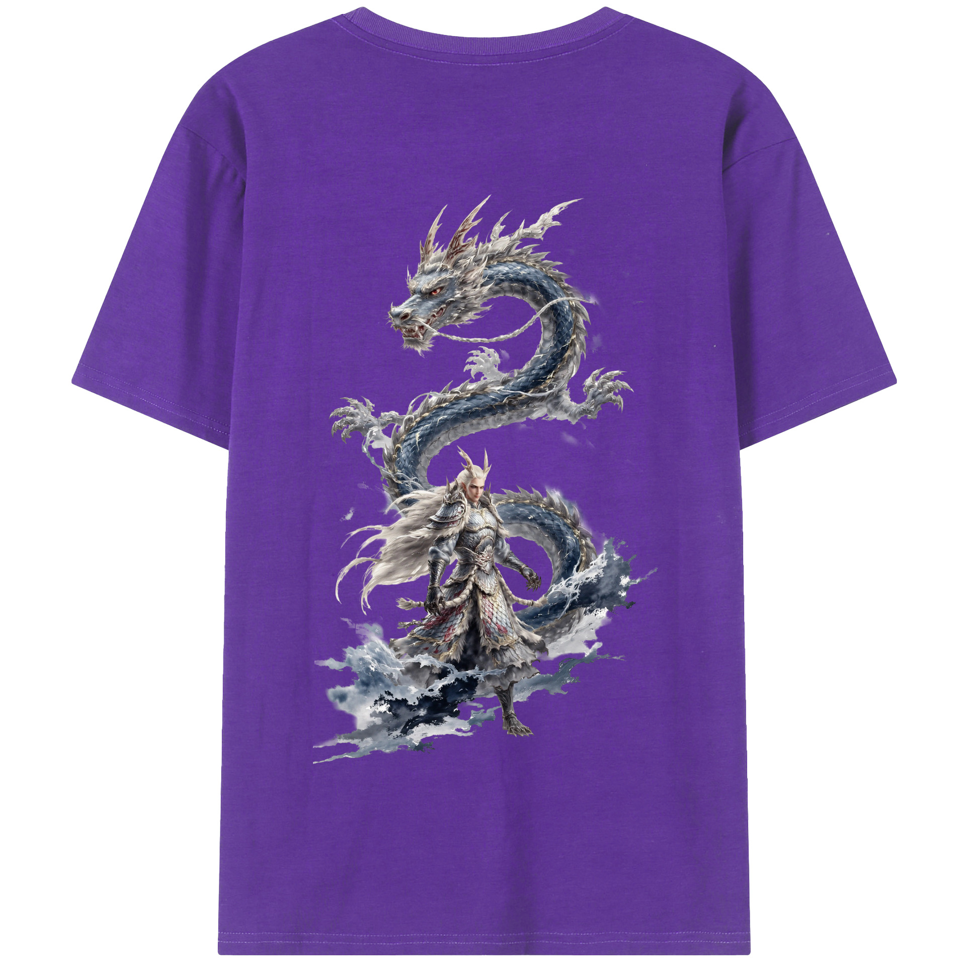 （画像用） Ne Zha 2 ナタ 魔童の大暴れ 綿100％半袖Tシャツ（背面プリント）