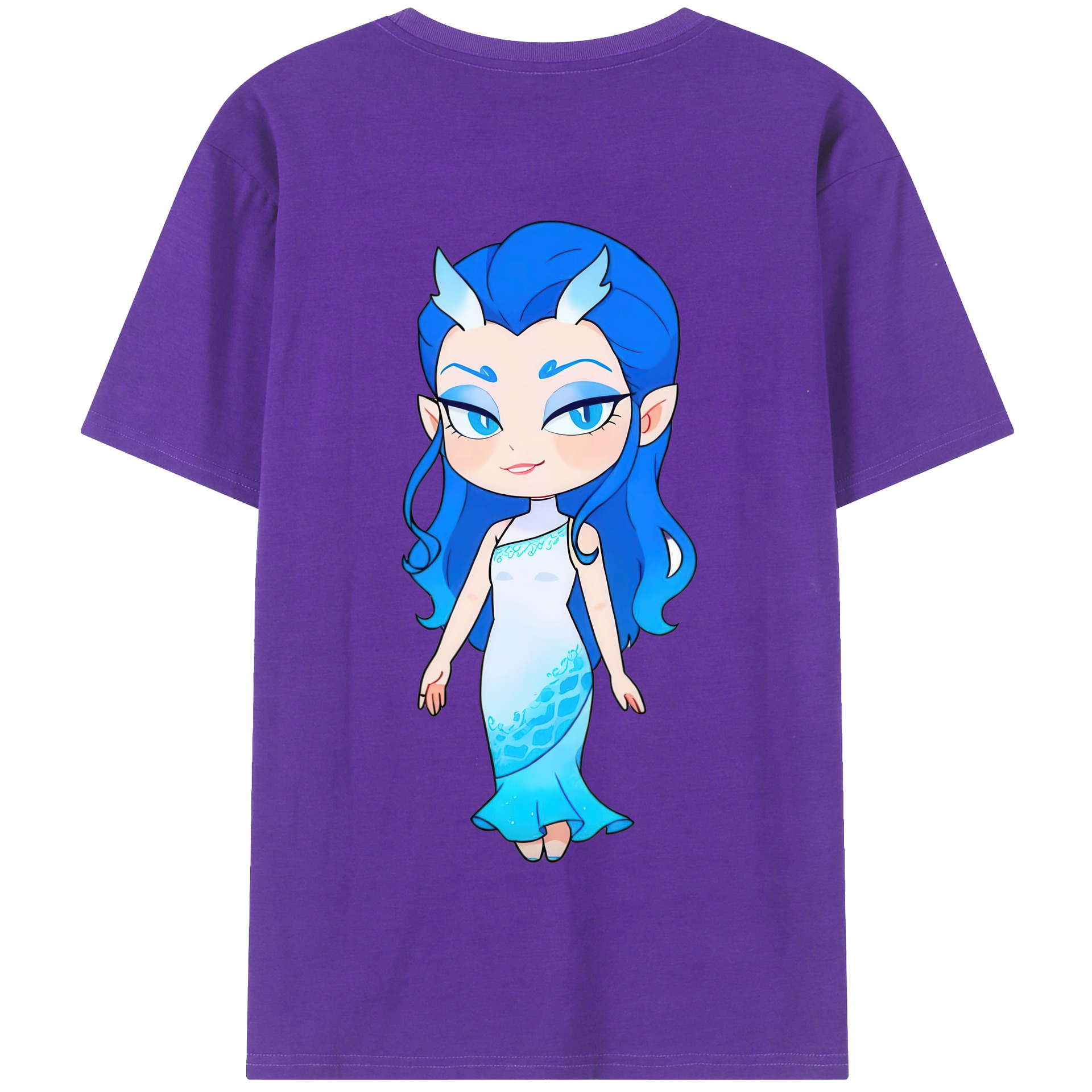 （画像用） Ne Zha 2 ナタ 魔童の大暴れ 綿100％半袖Tシャツ（背面プリント）