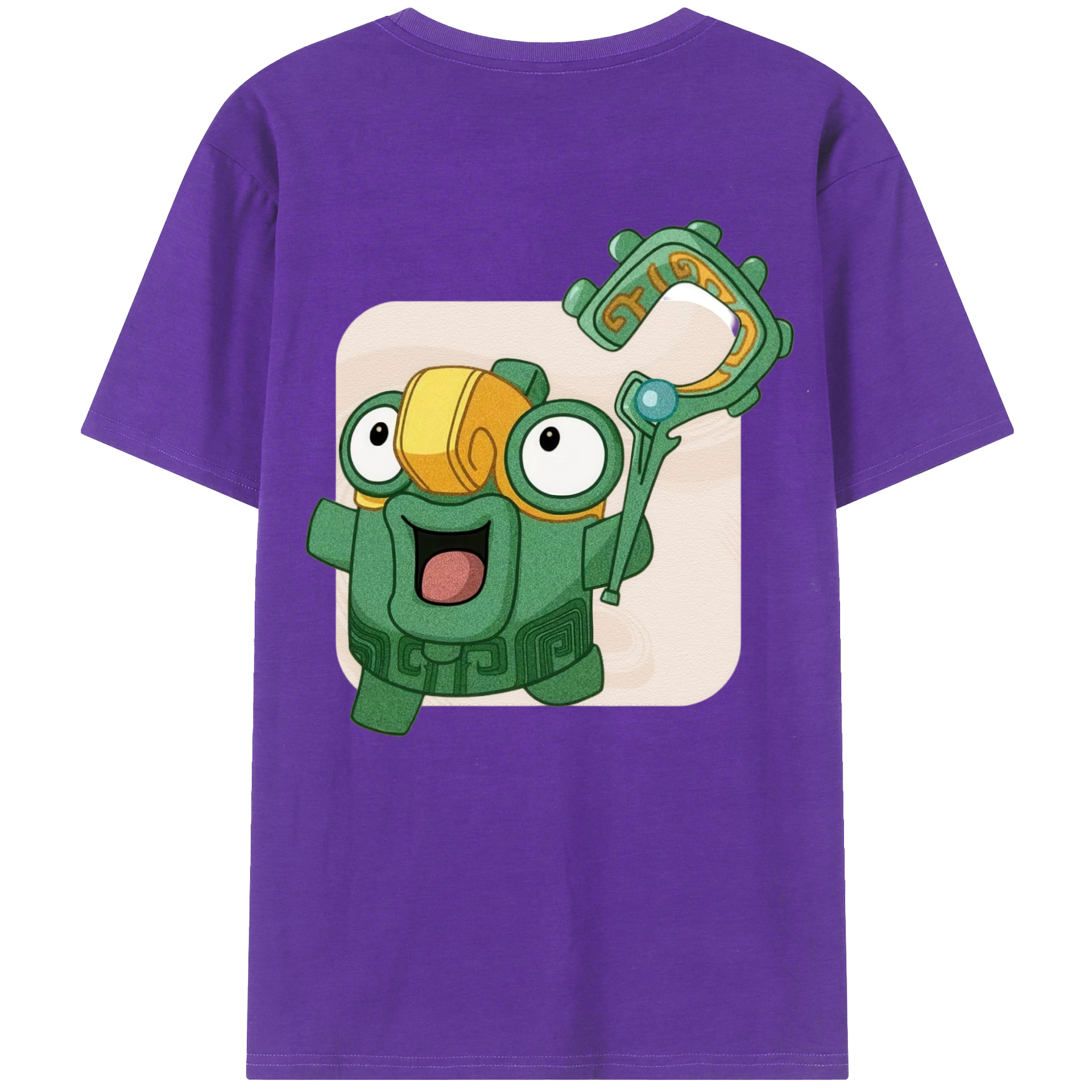 （画像用） Ne Zha 2 ナタ 魔童の大暴れ 綿100％半袖Tシャツ（背面プリント）