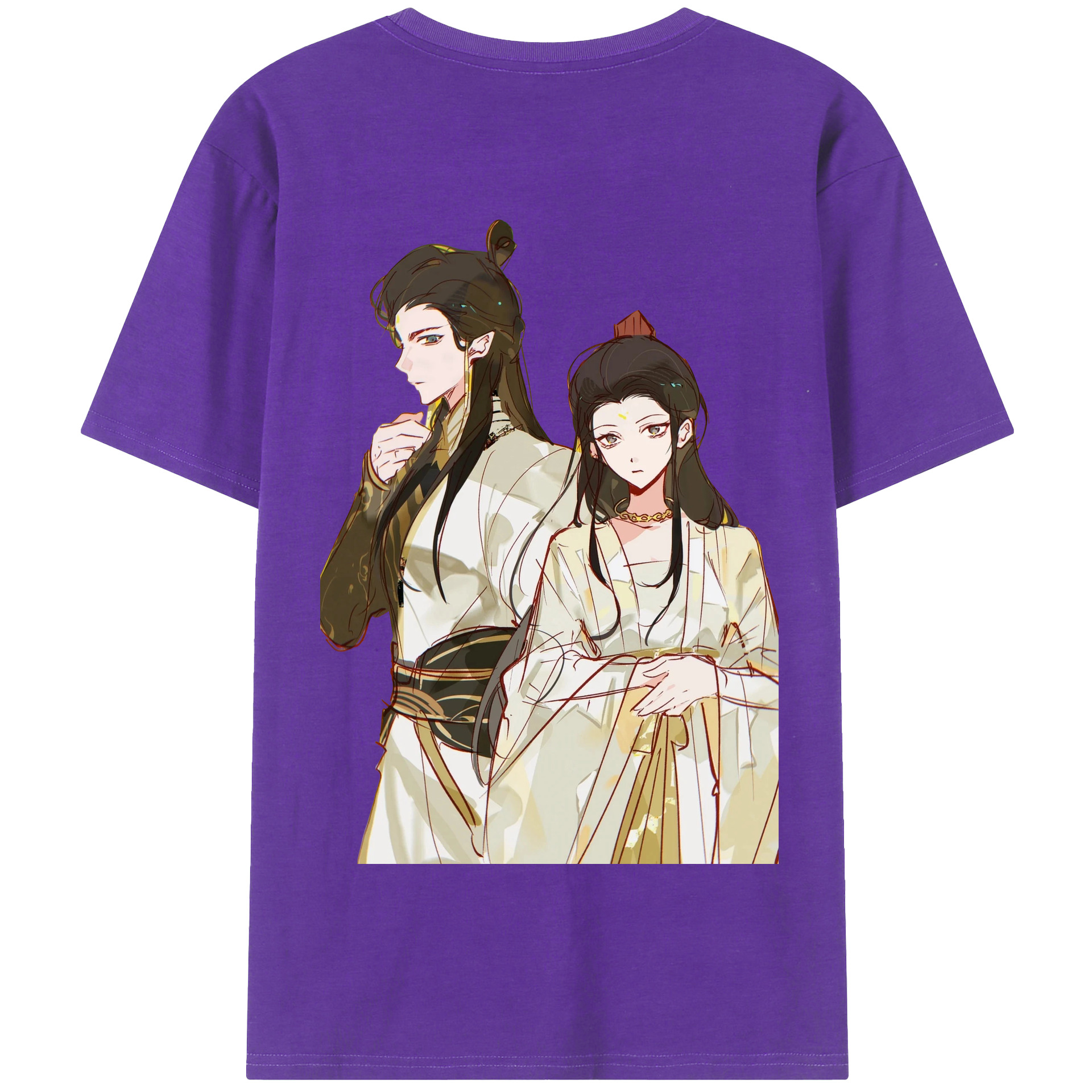 （画像用） Ne Zha 2 ナタ 魔童の大暴れ 綿100％半袖Tシャツ（背面プリント）