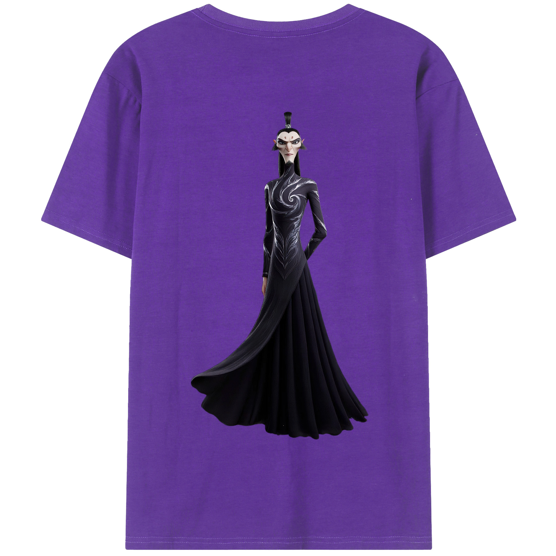 （画像用） Ne Zha 2 ナタ 魔童の大暴れ 綿100％半袖Tシャツ（背面プリント）