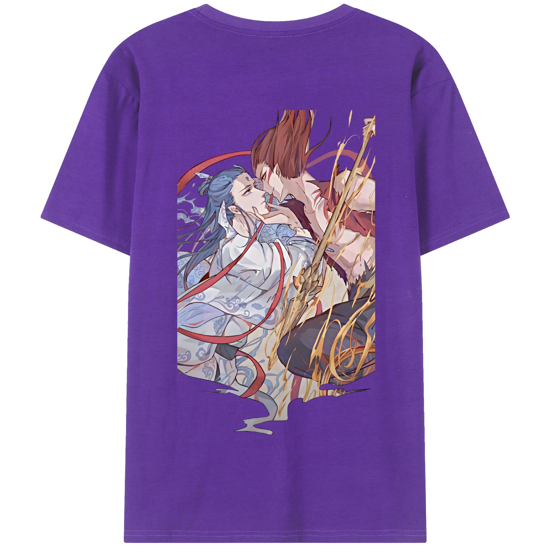 （画像用） Ne Zha 2 ナタ 魔童の大暴れ 綿100％半袖Tシャツ（背面プリント）