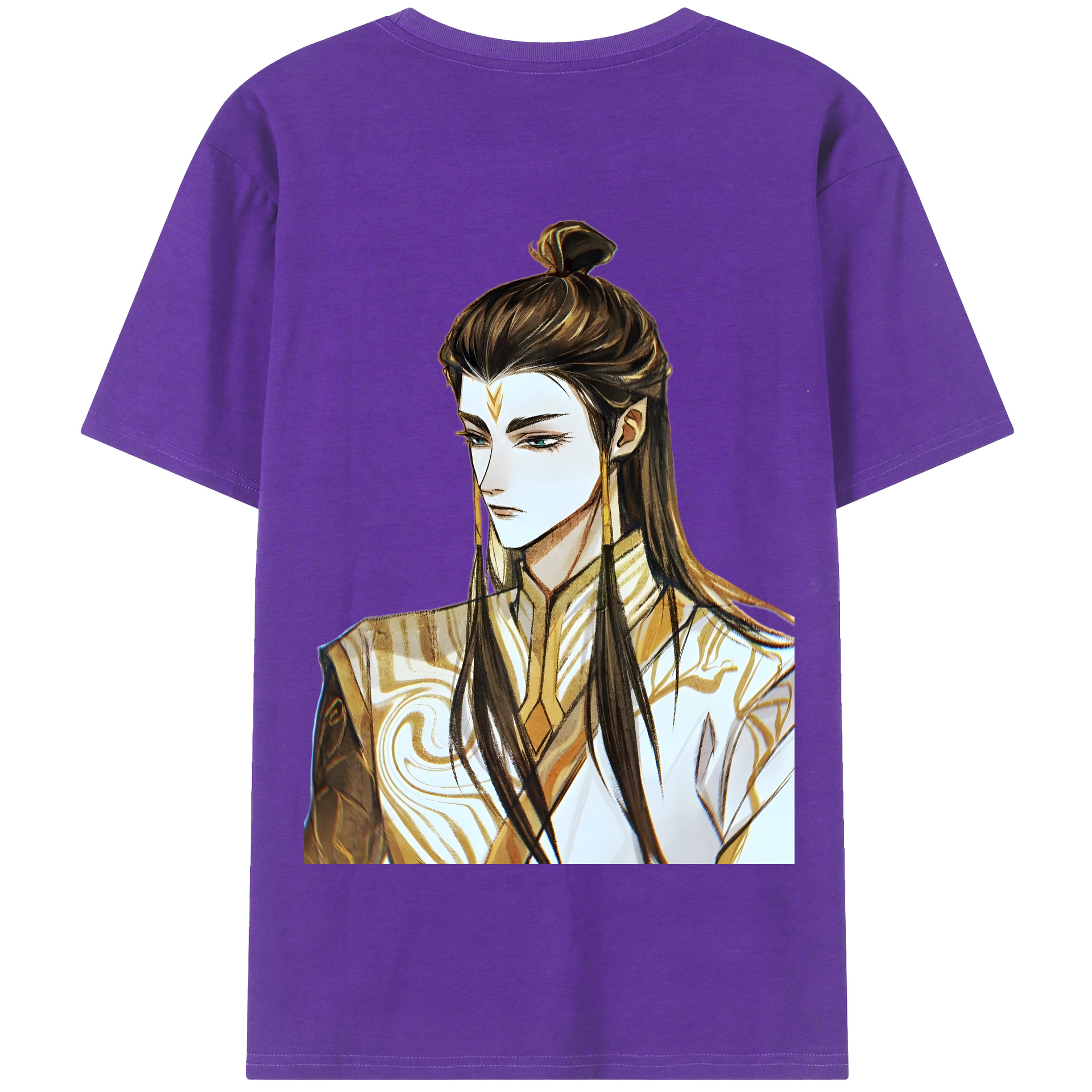 （画像用） Ne Zha 2 ナタ 魔童の大暴れ 綿100％半袖Tシャツ（背面プリント）