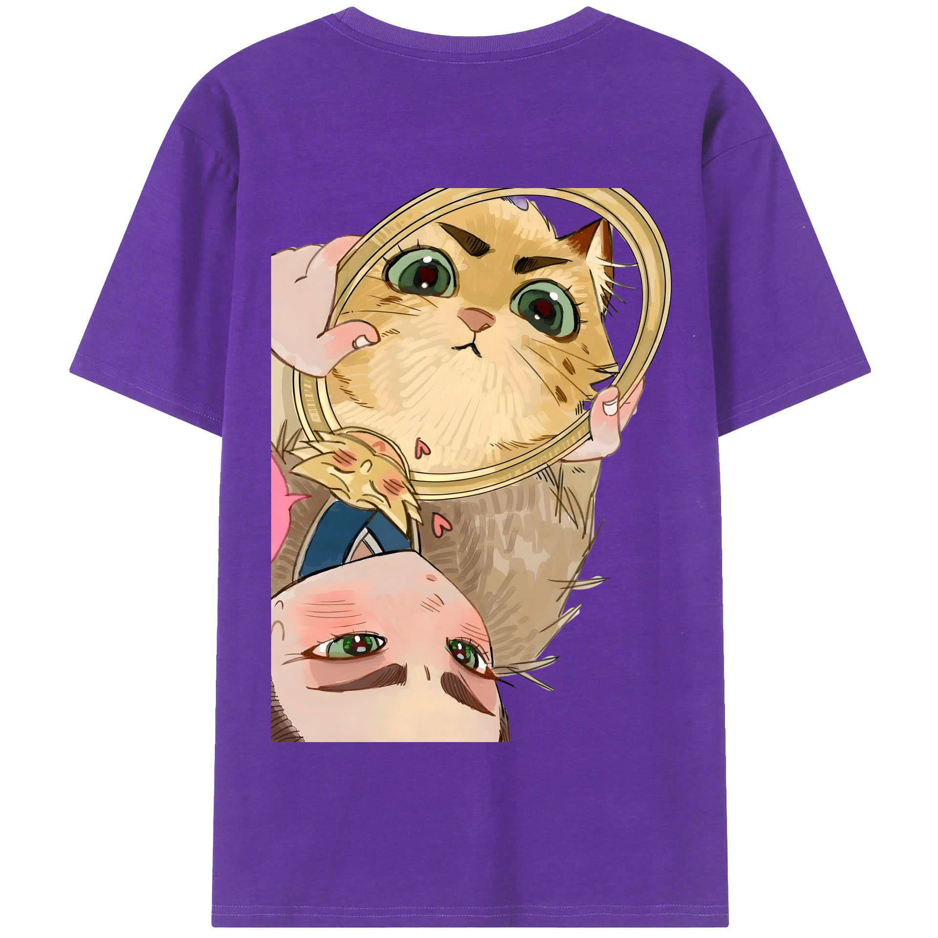 （画像用） Ne Zha 2 ナタ 魔童の大暴れ 綿100％半袖Tシャツ（背面プリント）