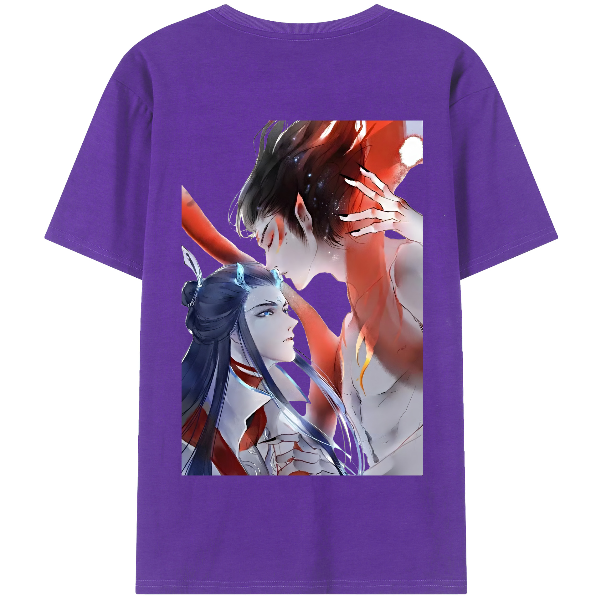 （画像用） Ne Zha 2 ナタ 魔童の大暴れ 綿100％半袖Tシャツ（背面プリント）
