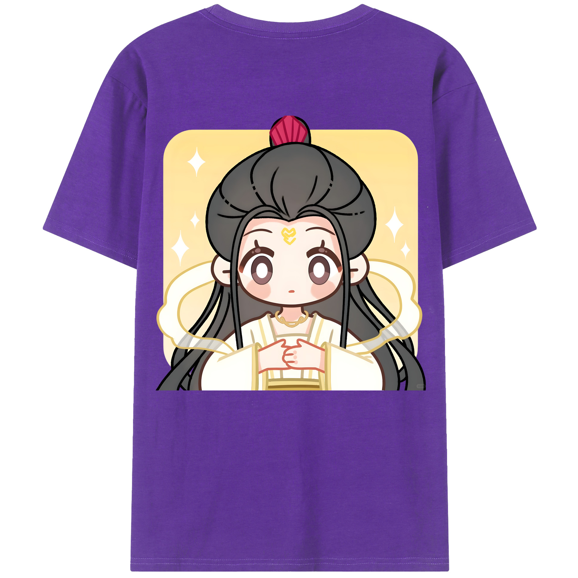 （画像用） Ne Zha 2 ナタ 魔童の大暴れ 綿100％半袖Tシャツ（背面プリント）