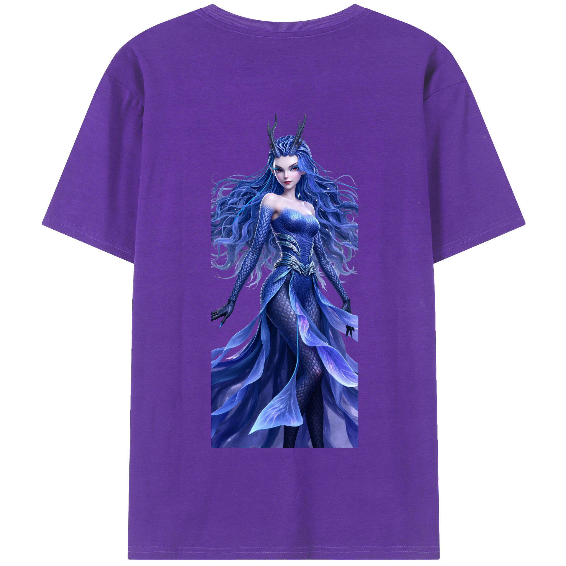 （画像用） Ne Zha 2 ナタ 魔童の大暴れ 綿100％半袖Tシャツ（背面プリント）