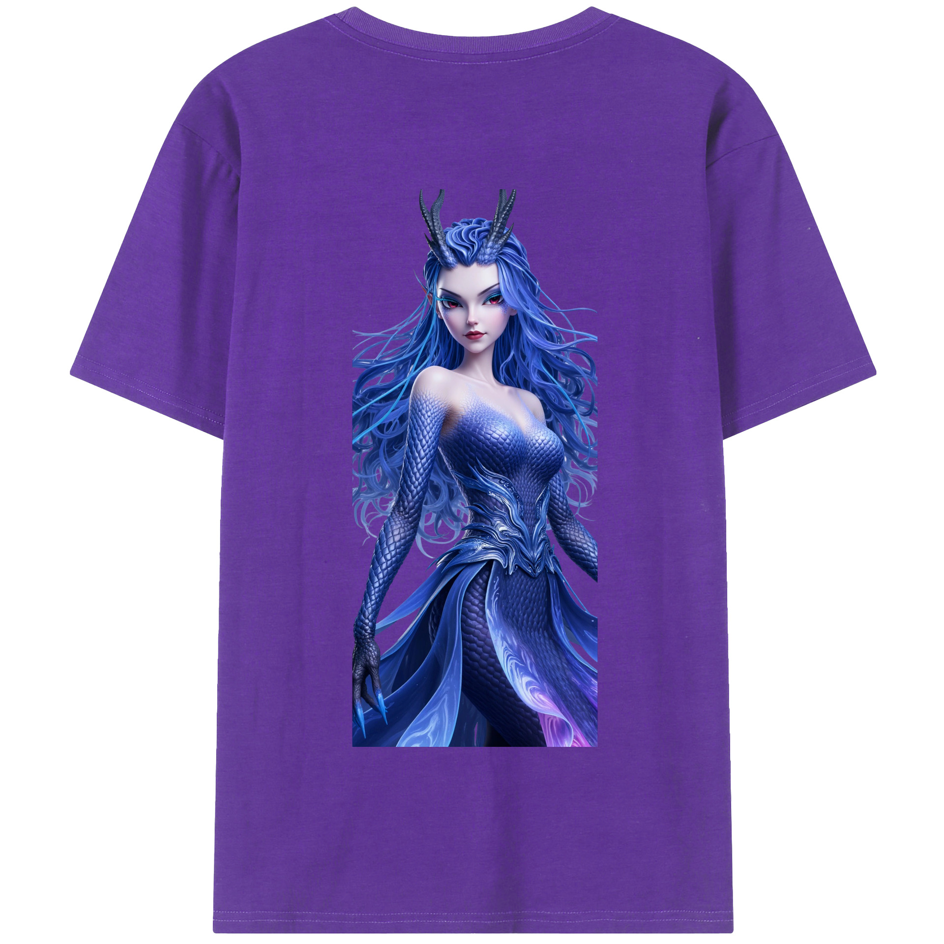 （画像用） Ne Zha 2 ナタ 魔童の大暴れ 綿100％半袖Tシャツ（背面プリント）