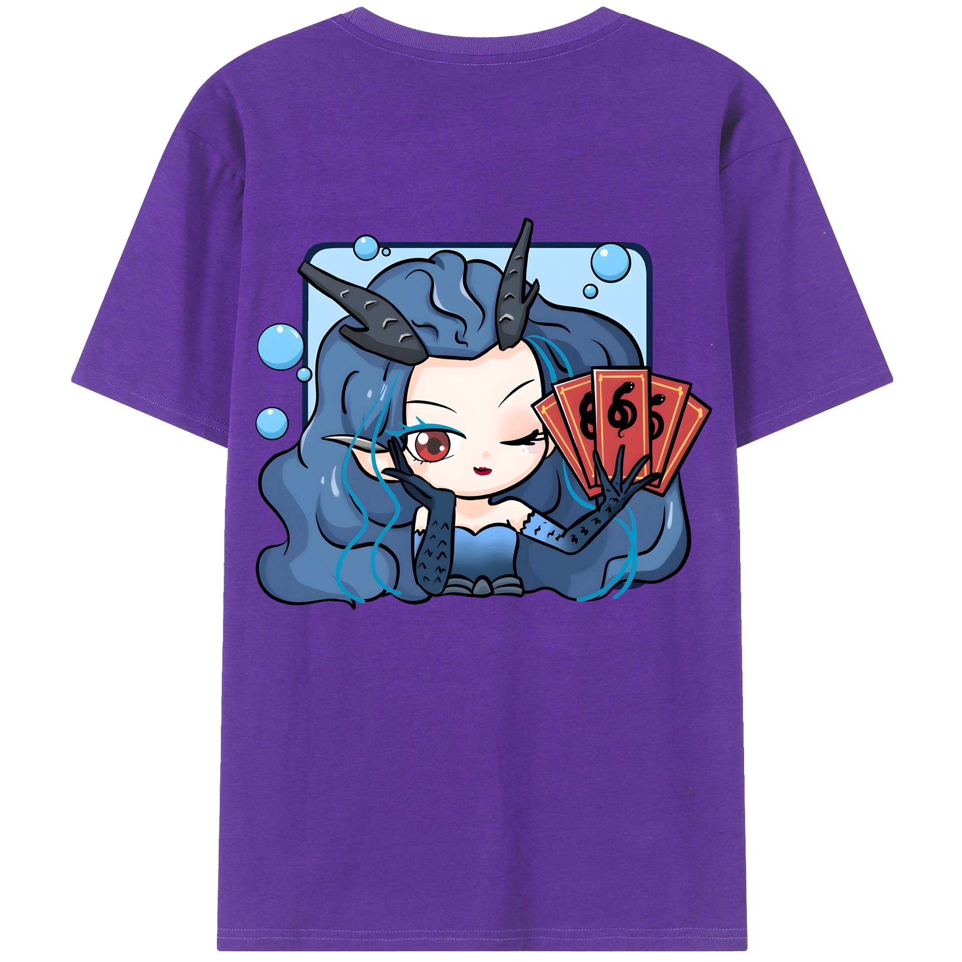 （画像用） Ne Zha 2 ナタ 魔童の大暴れ 綿100％半袖Tシャツ（背面プリント）