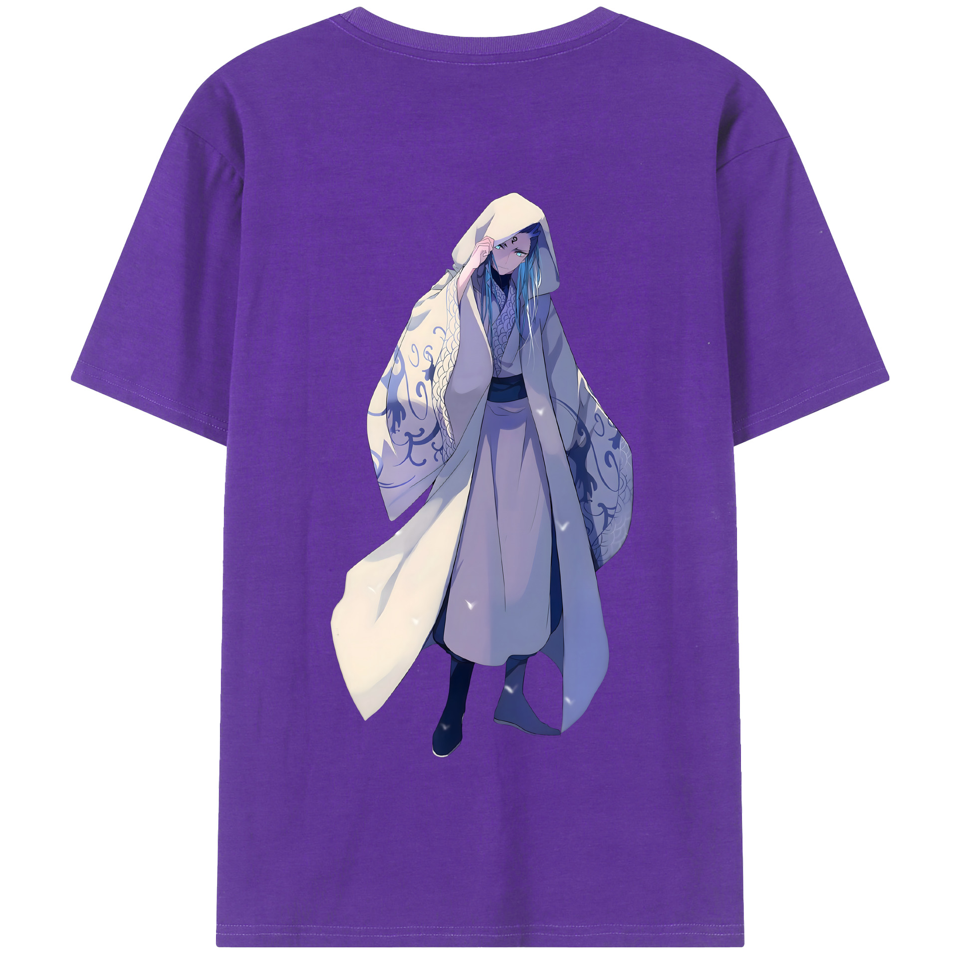 （画像用） Ne Zha 2 ナタ 魔童の大暴れ 綿100％半袖Tシャツ（背面プリント）