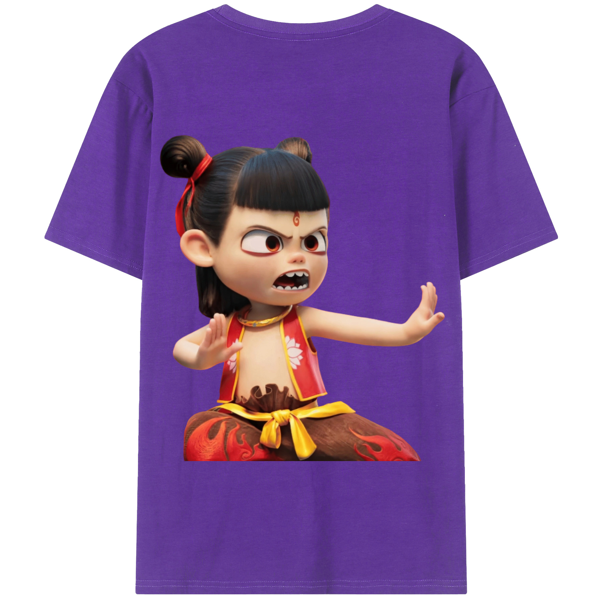 Ne Zha 2 ナタ 魔童の大暴れ 綿100％半袖Tシャツ（背面プリント）