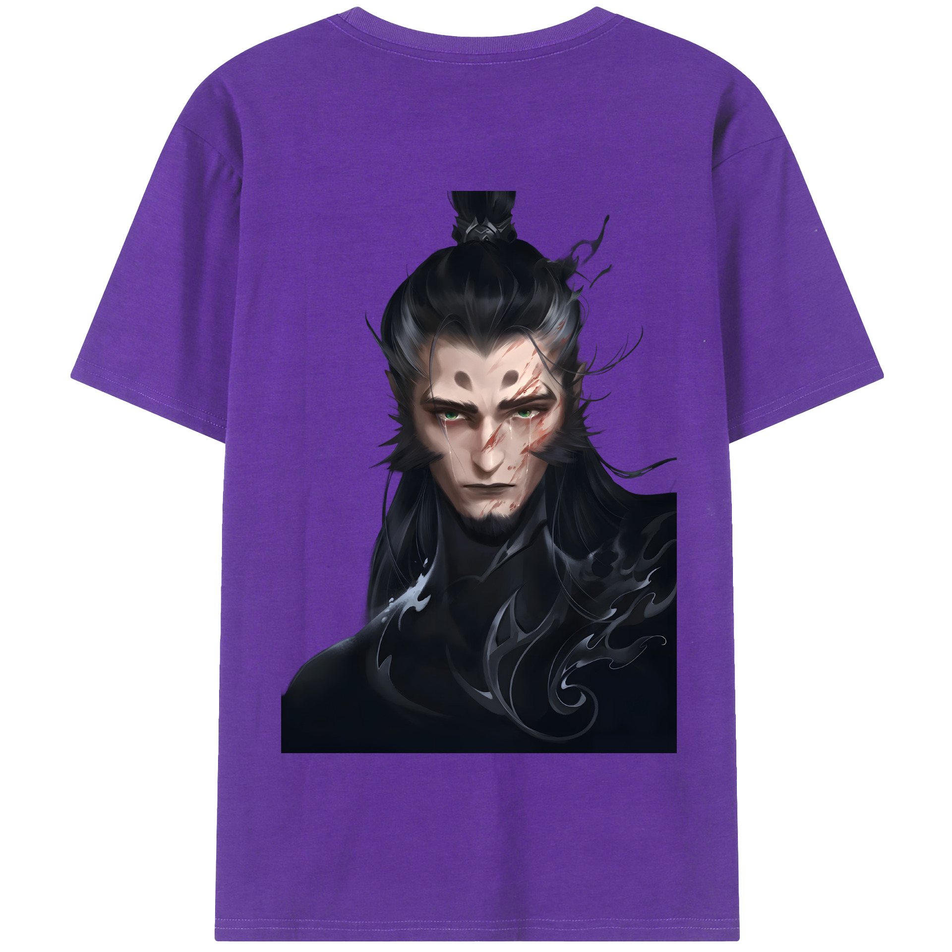 （画像用） Ne Zha 2 ナタ 魔童の大暴れ 綿100％半袖Tシャツ（背面プリント）