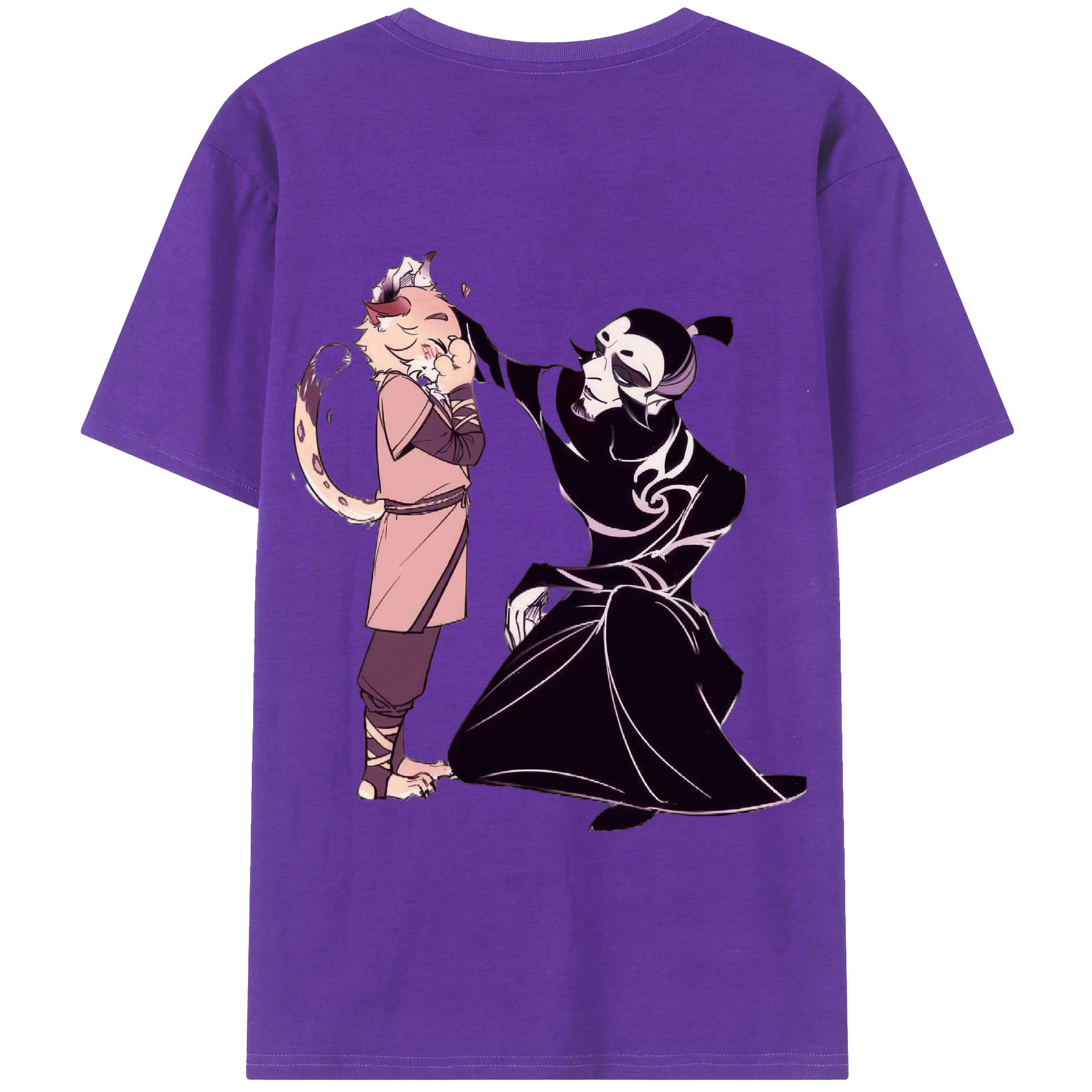 （画像用） Ne Zha 2 ナタ 魔童の大暴れ 綿100％半袖Tシャツ（背面プリント）