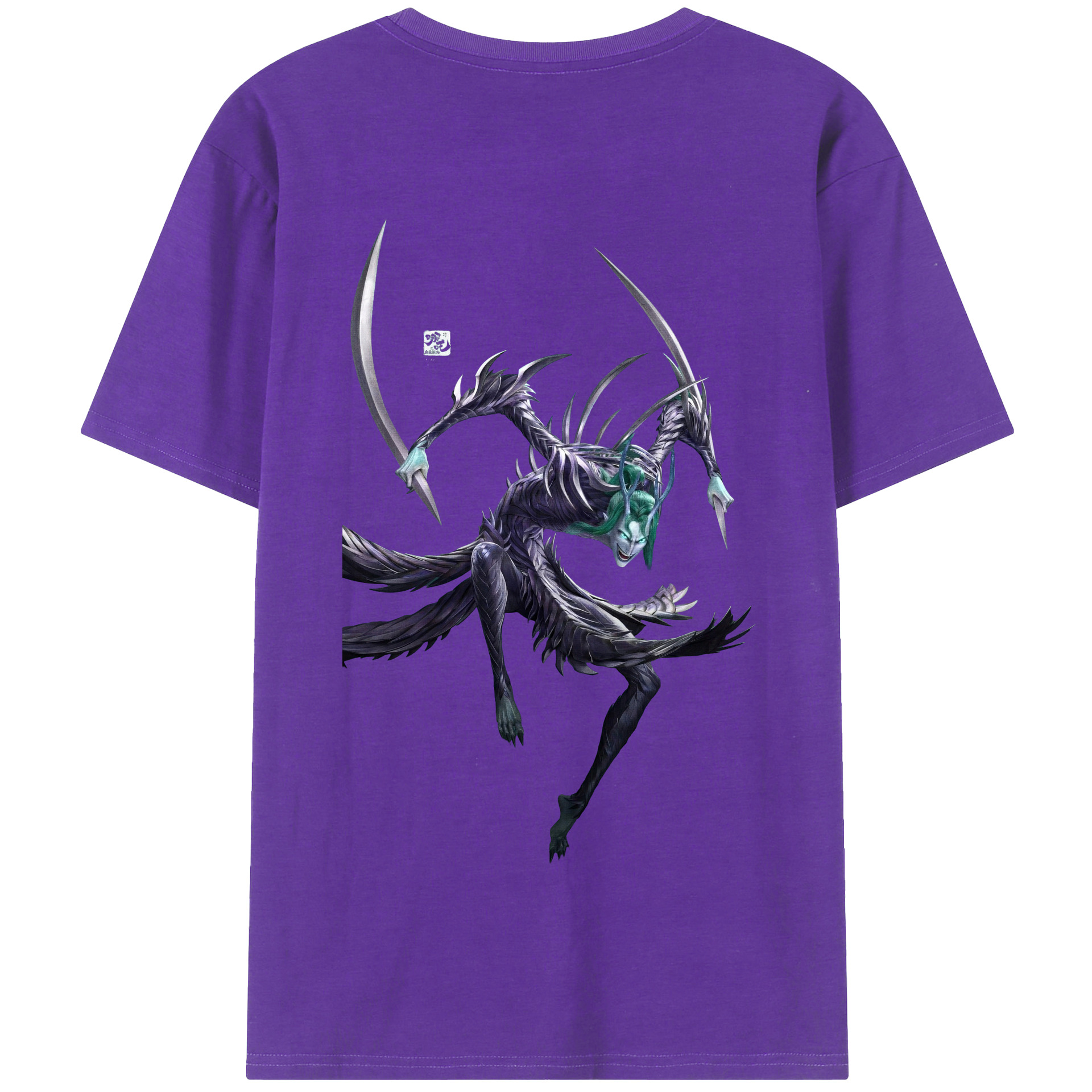 （画像用） Ne Zha 2 ナタ 魔童の大暴れ 綿100％半袖Tシャツ（背面プリント）